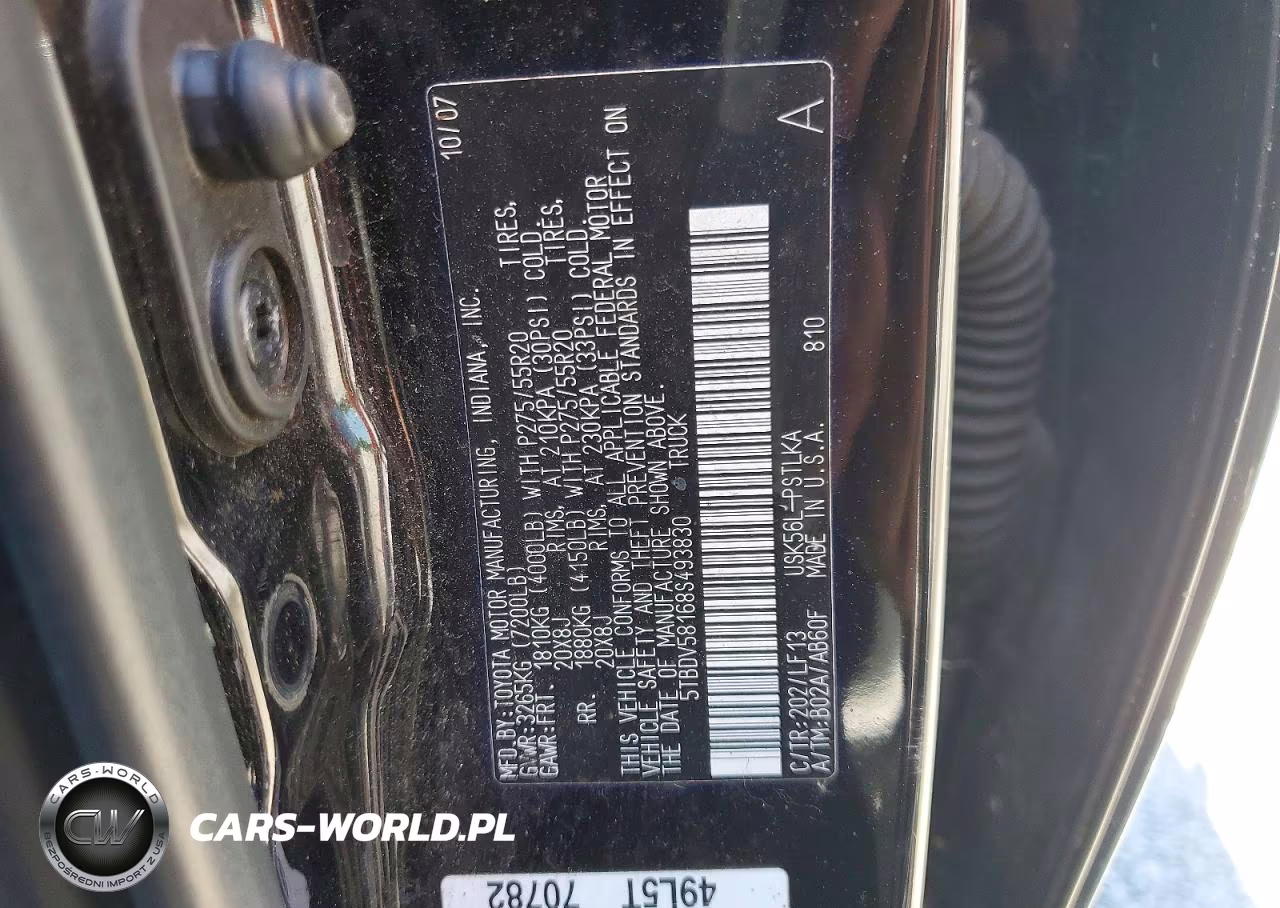 2008 Toyota Tundra Crewmax Limited VIN:5TBDV58168S493830 - 12