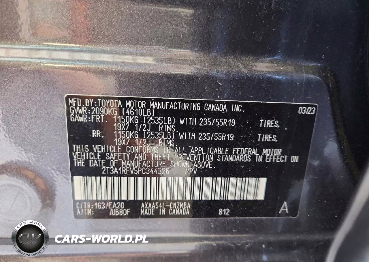 2023 Toyota Rav4 Xle Premium VIN:2T3A1RFV5PC344326 - 13