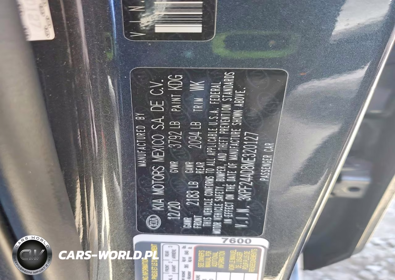 2021 Kia Forte Fe VIN:3KPF24AD8ME320127 - 12