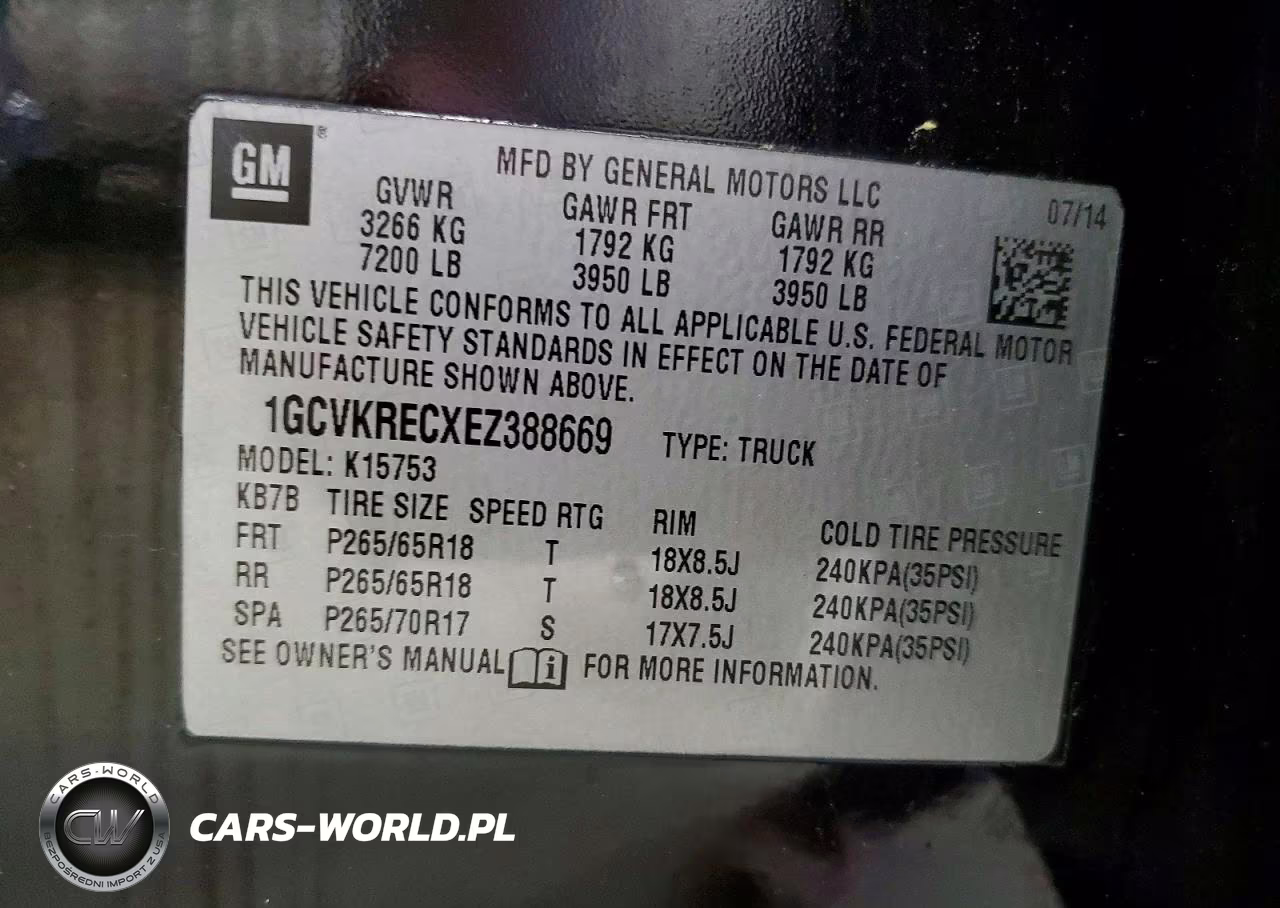 2014 Chevrolet Silverado K1500 Lt VIN:1GCVKRECXEZ388669 - 12