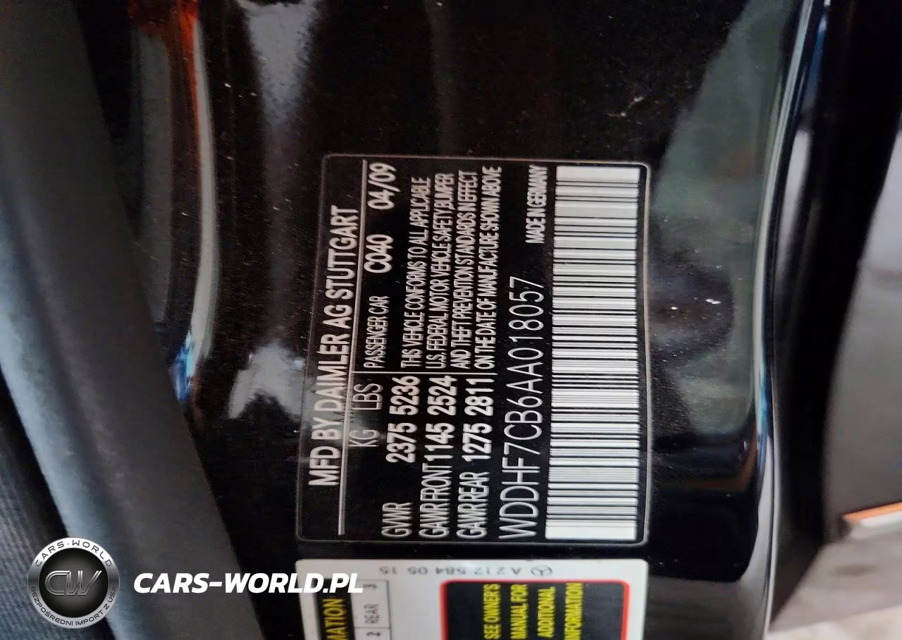 2010 Mercedes-Benz E 550 VIN:WDDHF7CB6AA018057 - 12