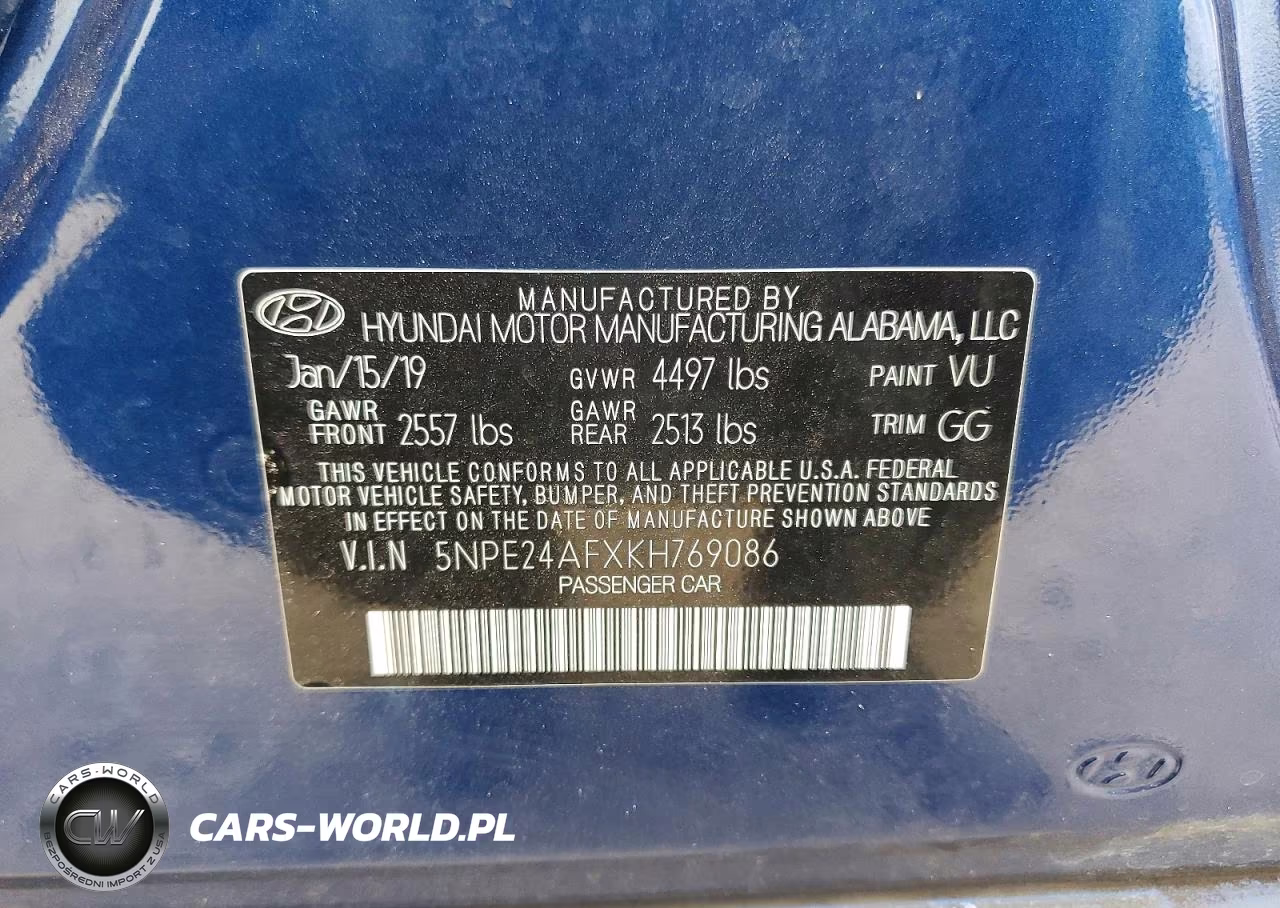 2019 Hyundai Sonata Se VIN:5NPE24AFXKH769086 - 13
