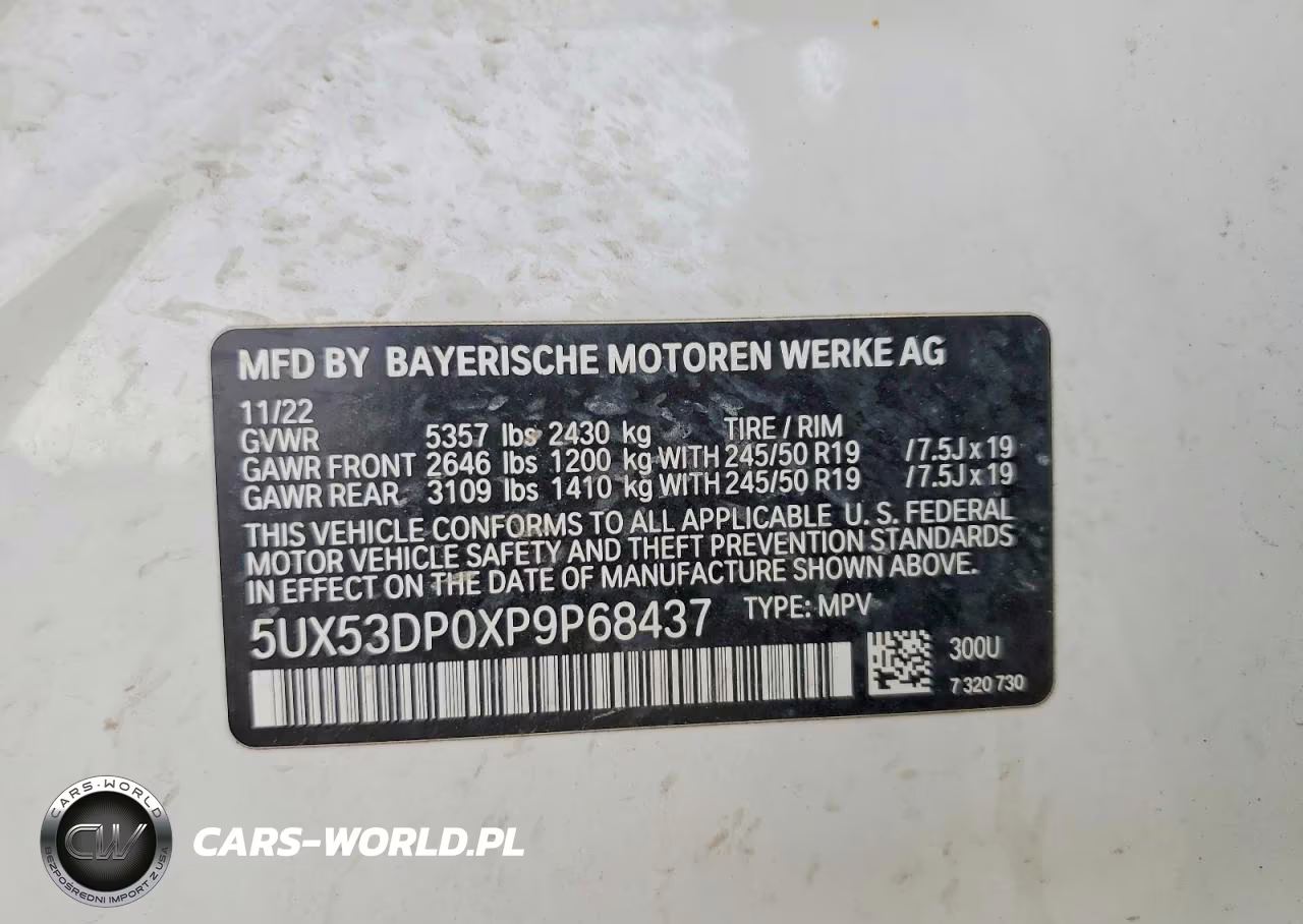 2023 BMW X3 xDrive30I VIN:5UX53DP0XP9P68437 - 14
