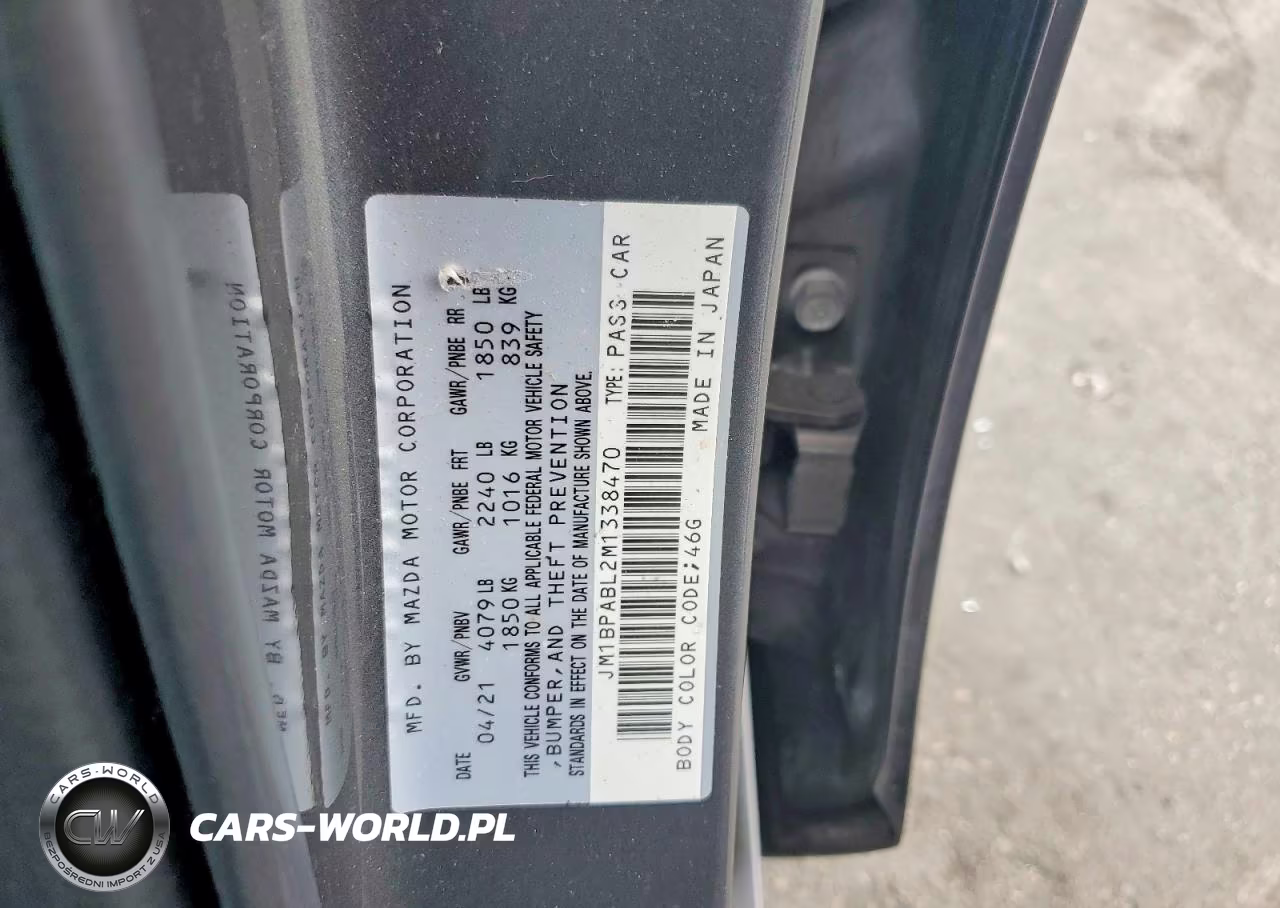 2021 Mazda 3 VIN:JM1BPABL2M1338470 - 13