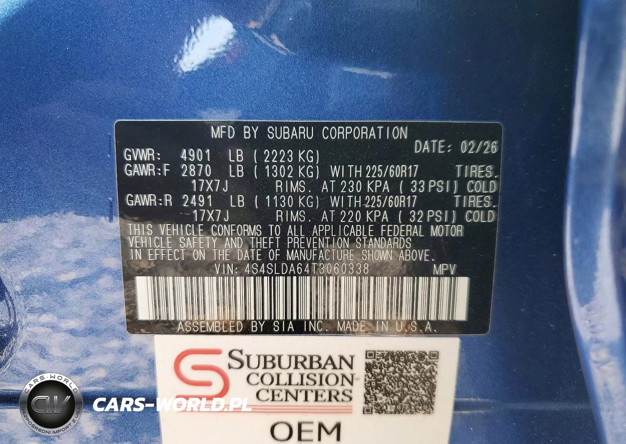 2026 Subaru Forester VIN:4S4SLDA64T3060338 - 14