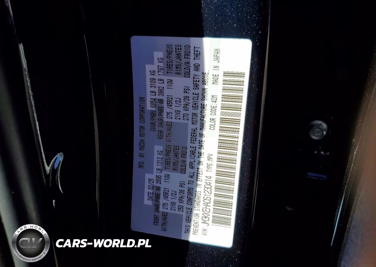 2025 Mazda Cx-90 Premium Plus VIN:JM3KKEHA0S1230414 - 13
