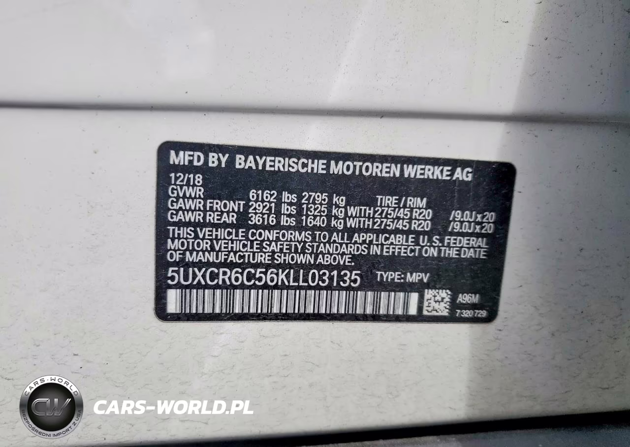 2019 BMW X5 xDrive40I VIN:5UXCR6C56KLL03135 - 14
