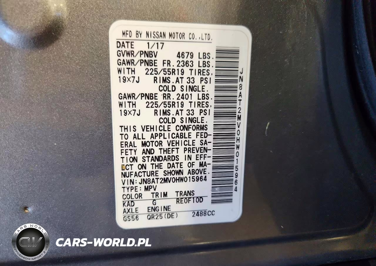 2017 Nissan Rogue Sl VIN:JN8AT2MV0HW015964 - 13