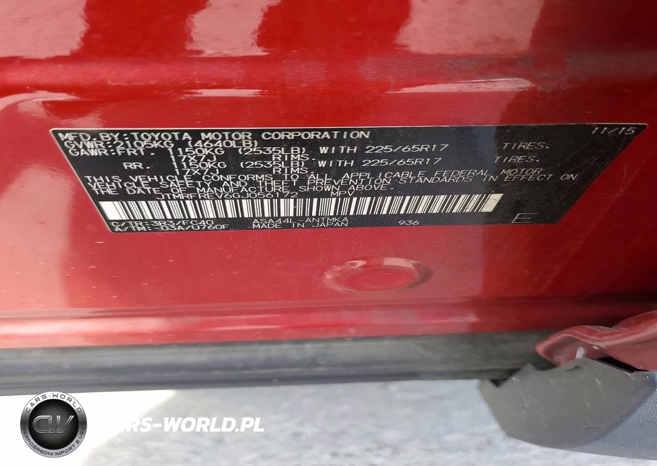 2016 Toyota Rav4 Xle VIN:JTMRFREV6GJ056172 - 13