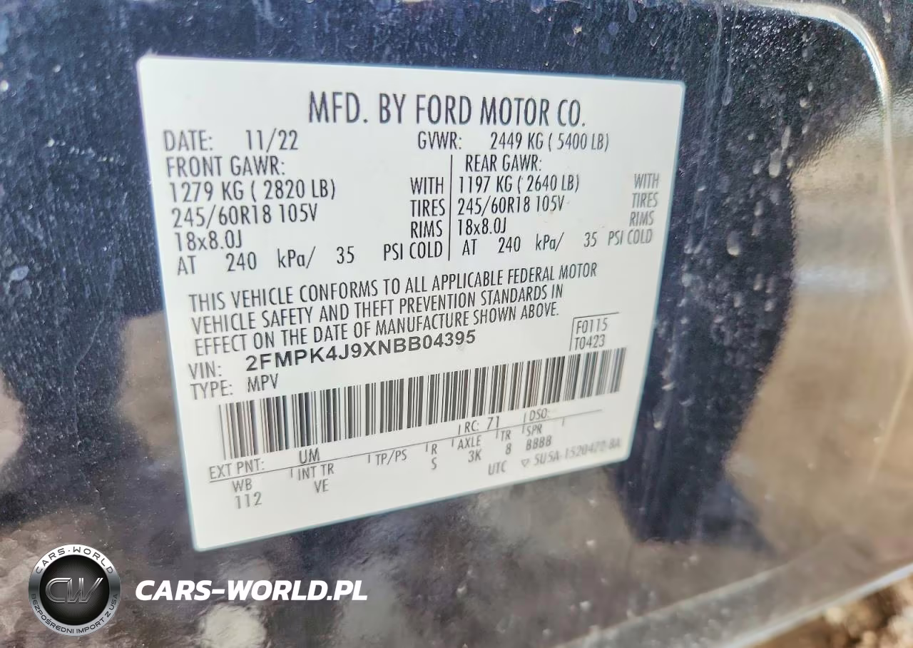 2022 Ford Edge Sel VIN:2FMPK4J9XNBB04395 - 13