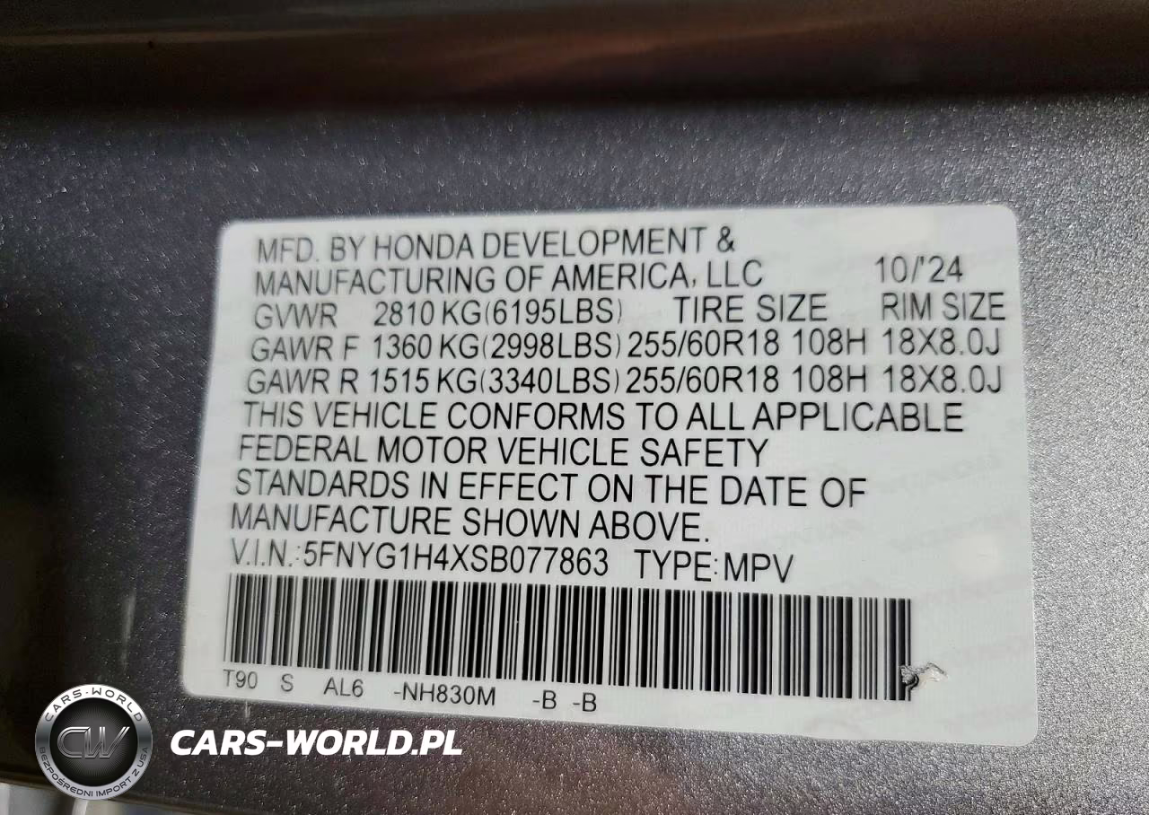 2025 Honda Pilot Exl VIN:5FNYG1H4XSB077863 - 14