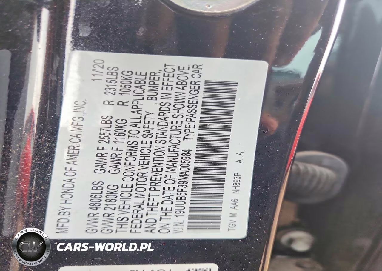 2021 Acura Tlx VIN:19UUB5F39MA005984 - 12