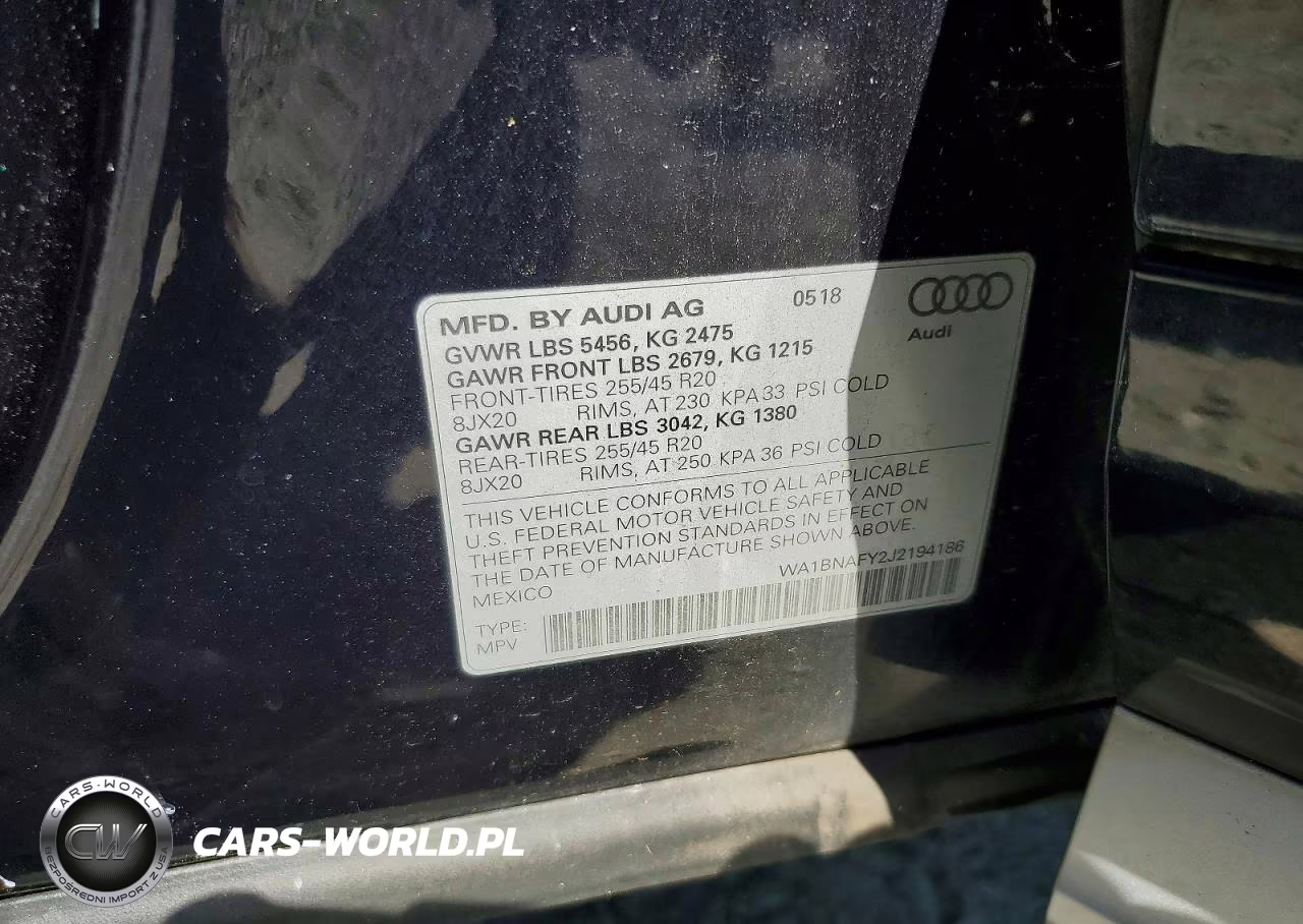 2018 Audi Q5 Premium Plus VIN:WA1BNAFY2J2194186 - 13