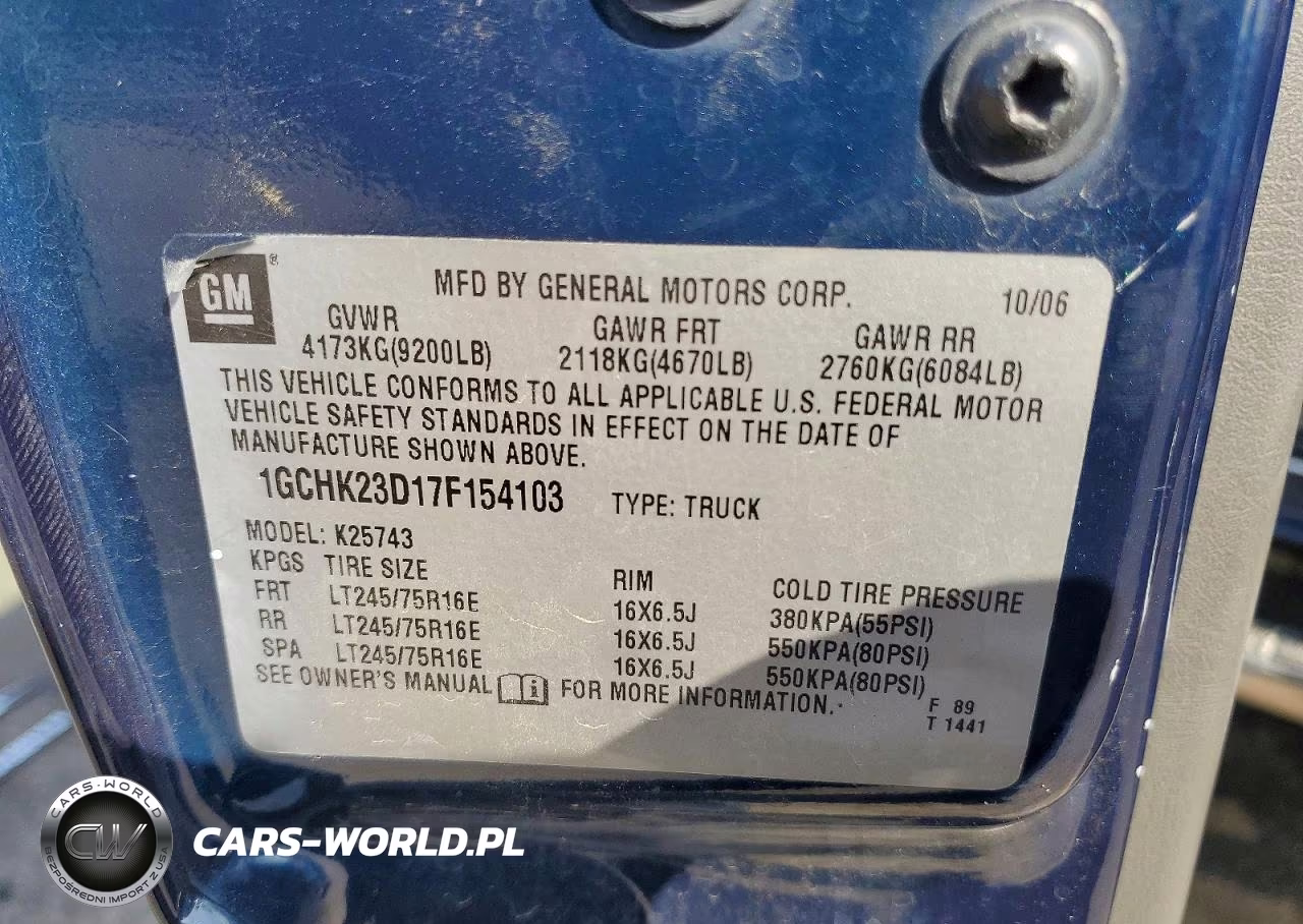2007 Chevrolet Silverado K2500 Heavy Duty VIN:1GCHK23D17F154103 - 12