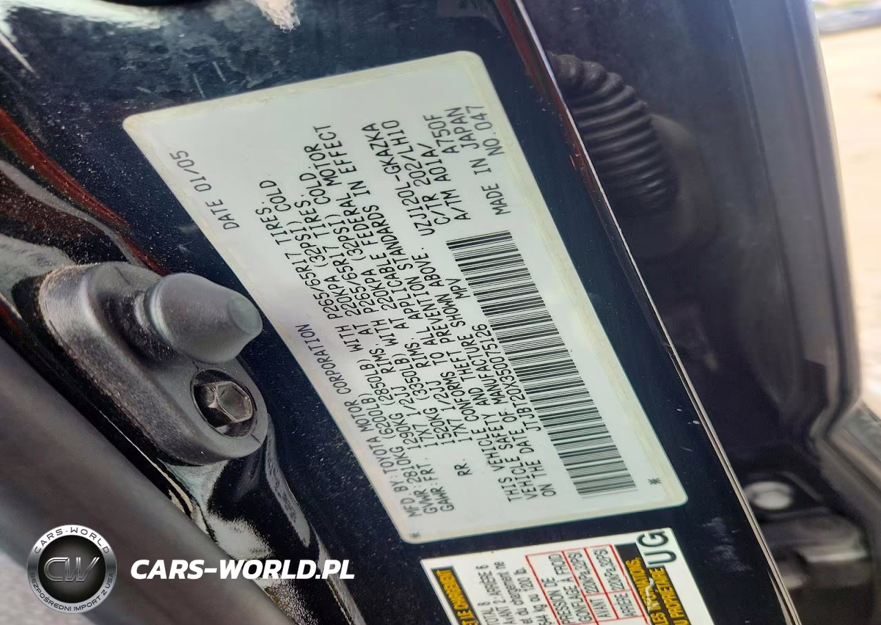 2005 Lexus Gx 470 VIN:JTJBT20X350075126 - 13
