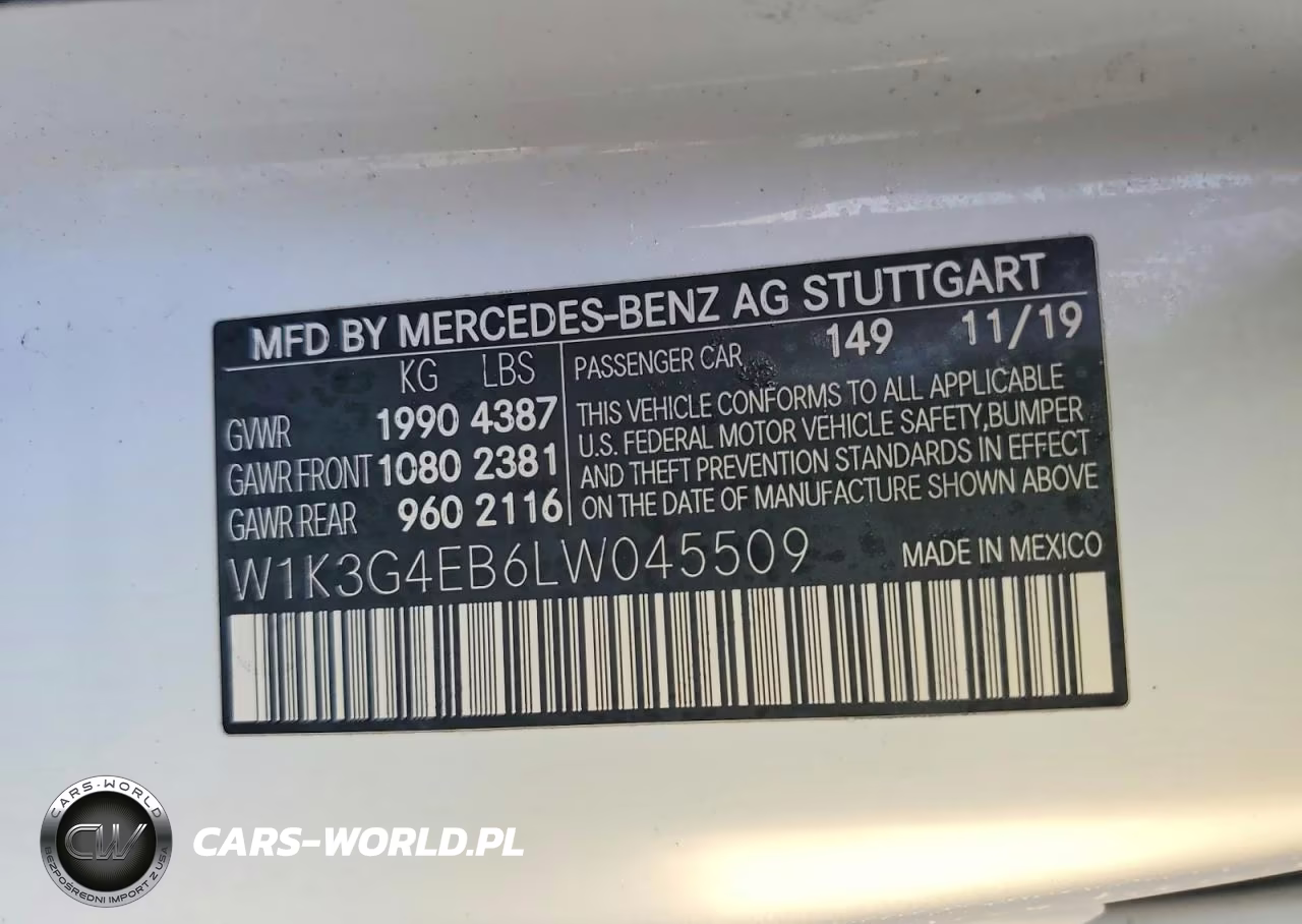 2020 Mercedes-Benz A 220 VIN:W1K3G4EB6LW045509 - 12