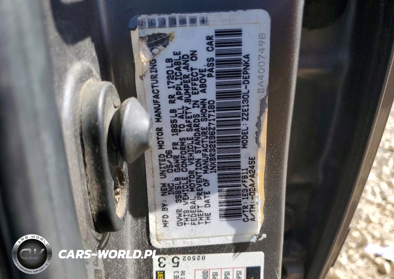 2006 Toyota Corolla Le VIN:1NXBR32E96Z717180 - 12