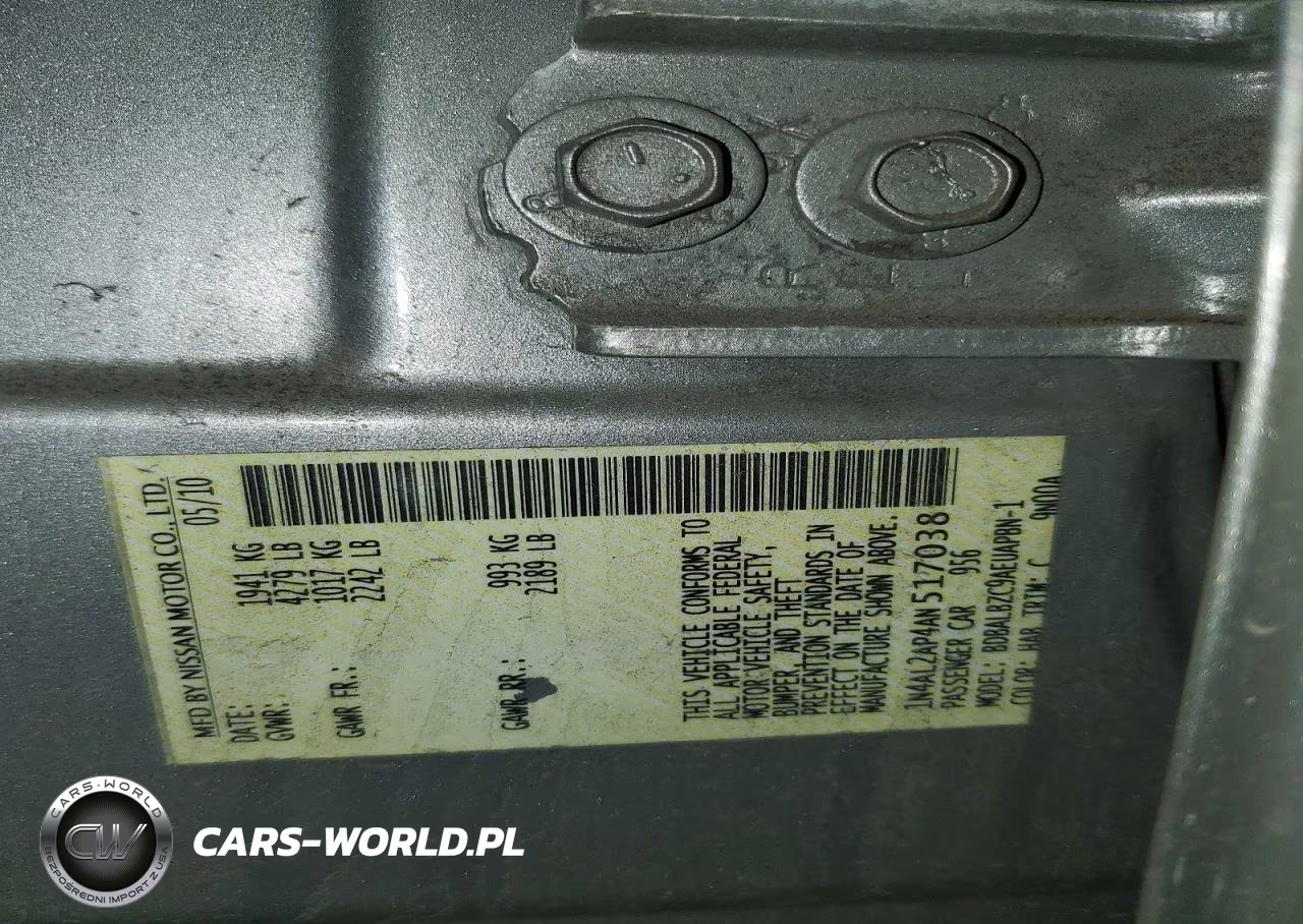 2010 Nissan Altima 2.5 VIN:1N4AL2AP4AN517038 - 12