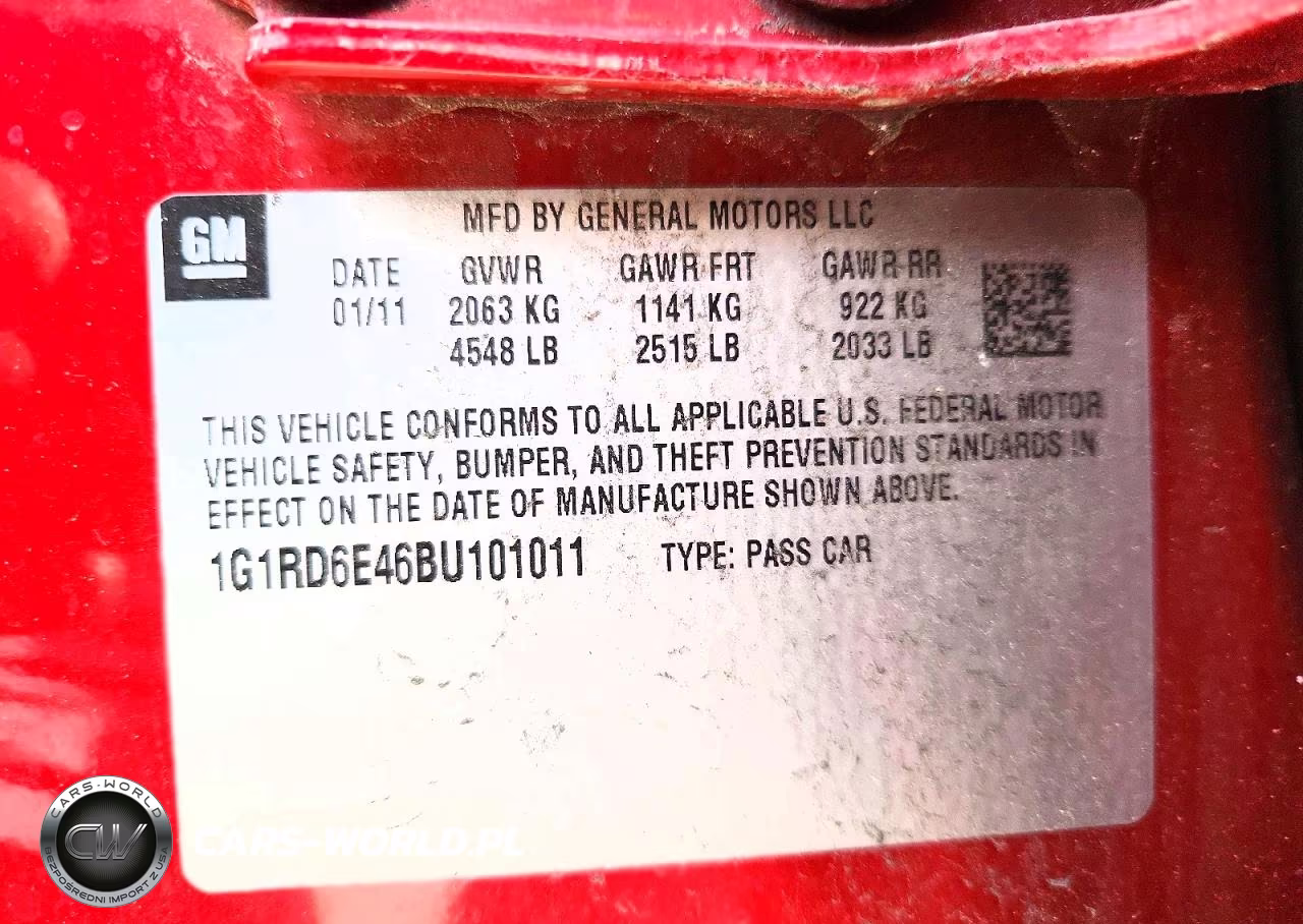 2011 Chevrolet Volt VIN:1G1RD6E46BU101011 - 13