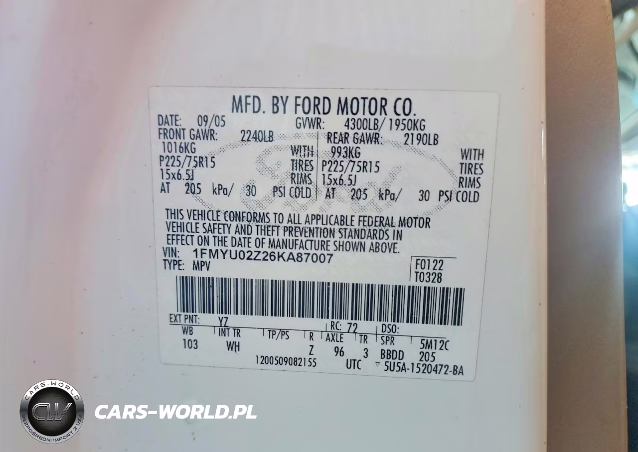 2006 Ford Escape Xls VIN:1FMYU02Z26KA87007 - 12