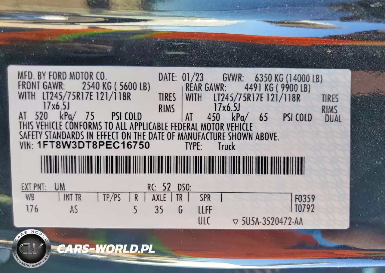 2023 Ford F350 Super Duty VIN:1FT8W3DT8PEC16750 - 13