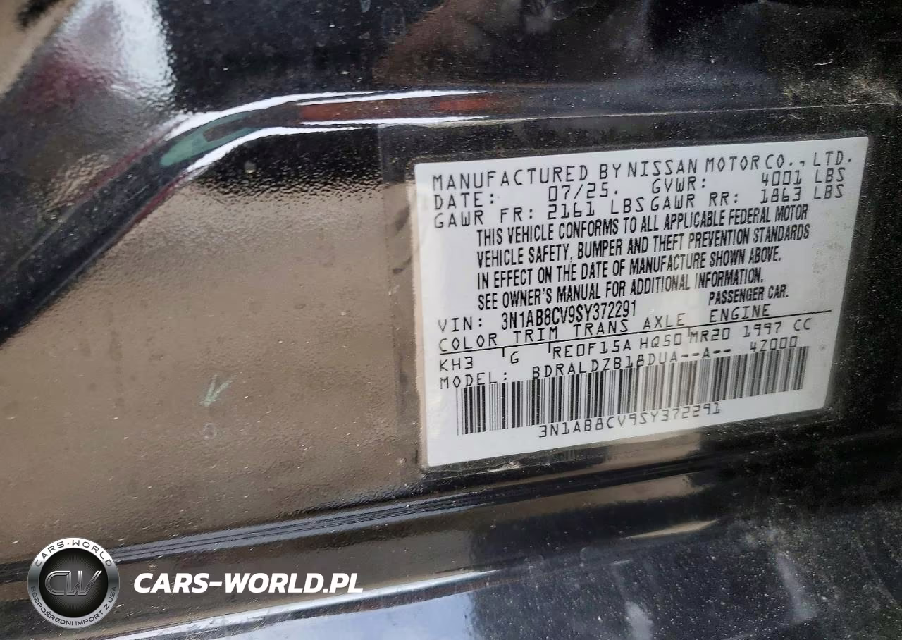 2025 Nissan Sentra Sv VIN:3N1AB8CV9SY372291 - 13