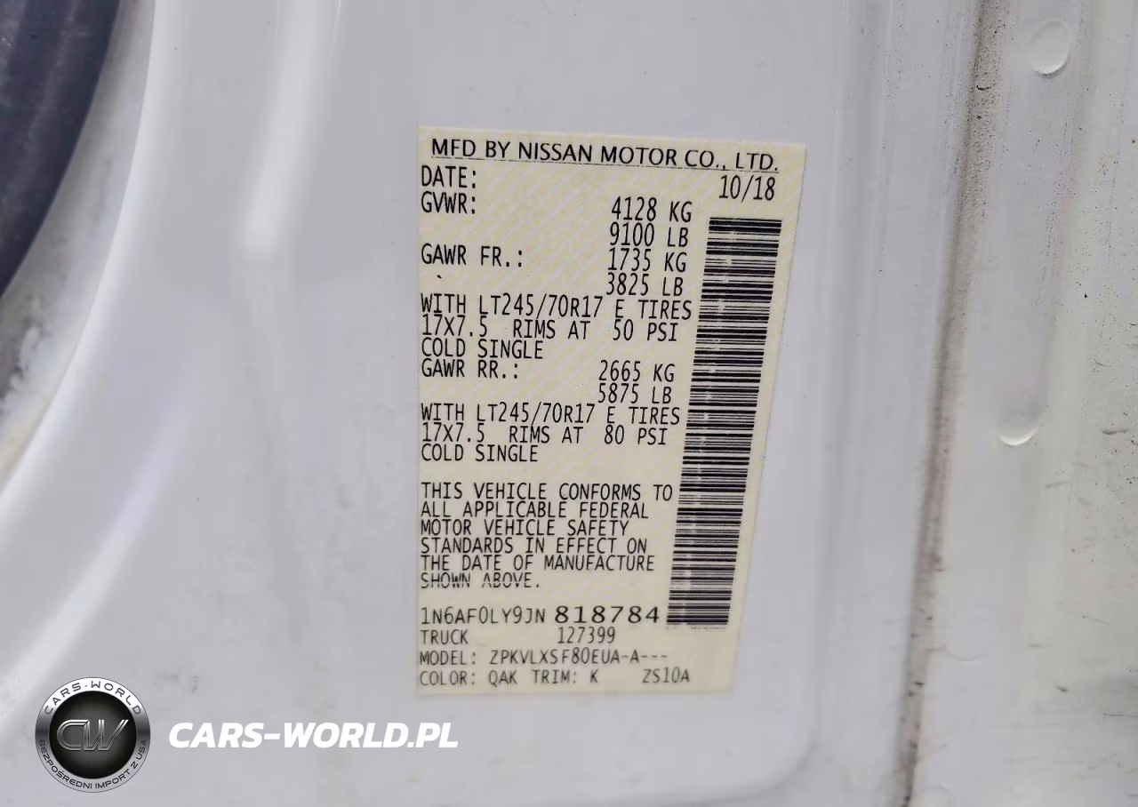 2018 Nissan Nv 2500 Hd Sv VIN:1N6AF0LY9JN818784 - 13