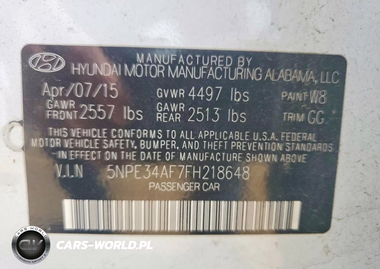 2015 Hyundai Sonata Sport VIN:5NPE34AF7FH218648 - 13
