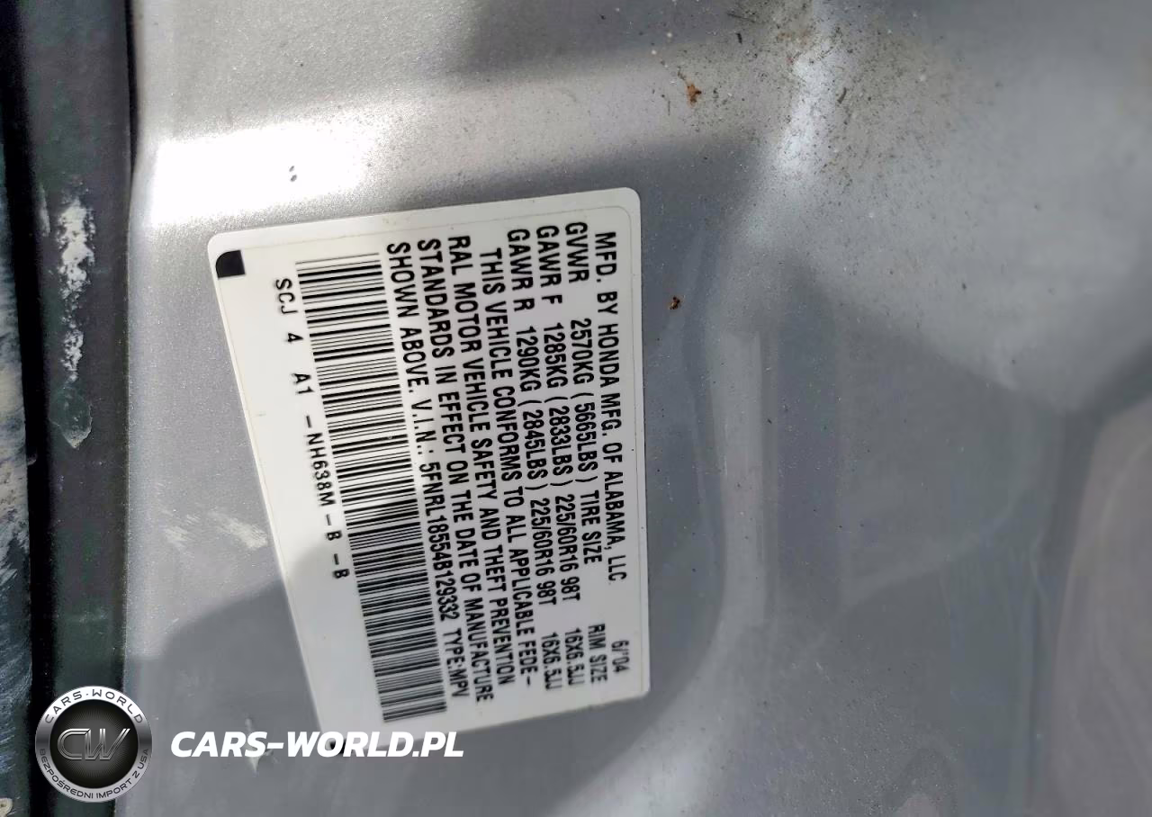 2004 Honda Odyssey Lx VIN:5FNRL18554B129332 - 14