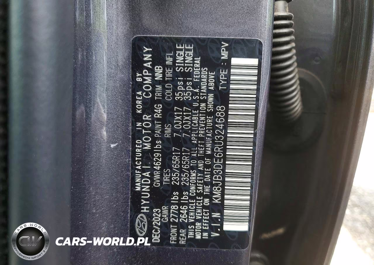 2024 Hyundai Tucson Sel VIN:KM8JB3DE6RU324688 - 13