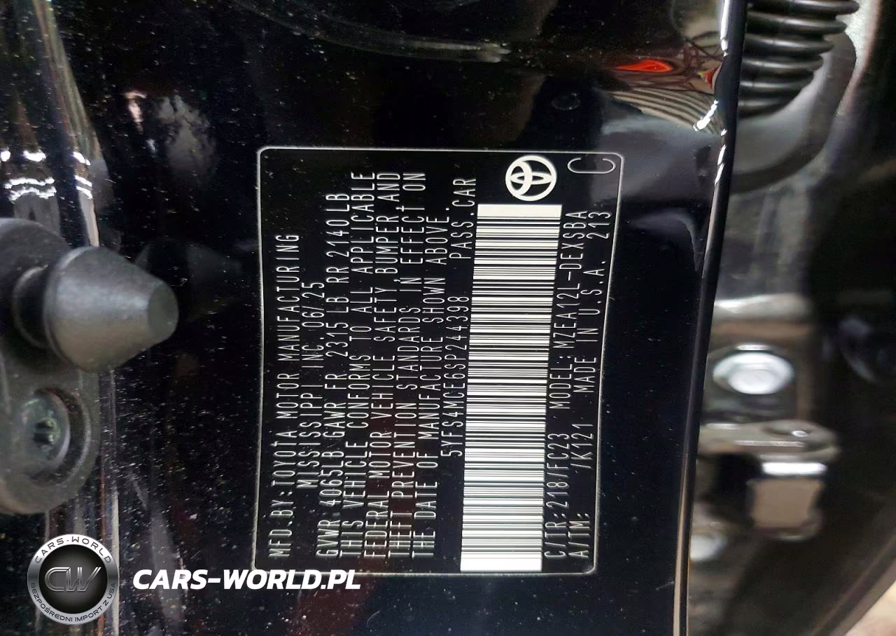 2025 Toyota Corolla Se VIN:5YFS4MCE6SP244398 - 12