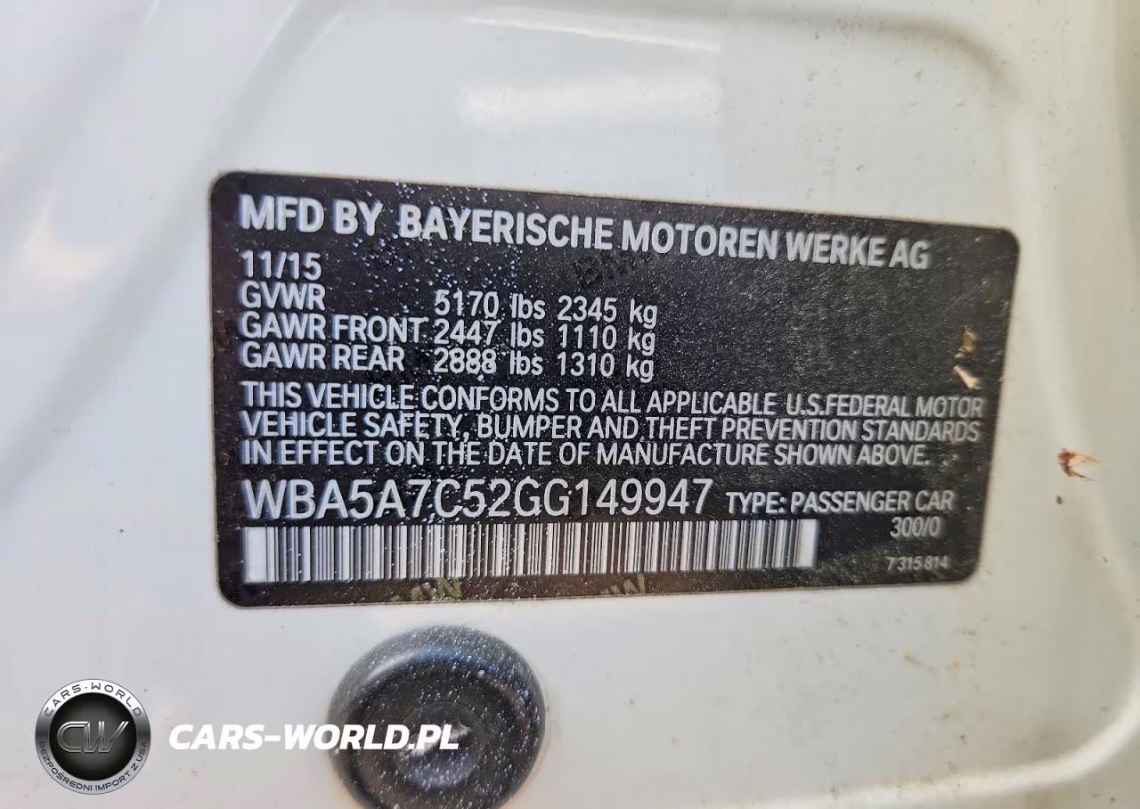 2016 BMW 528 Xi VIN:WBA5A7C52GG149947 - 12