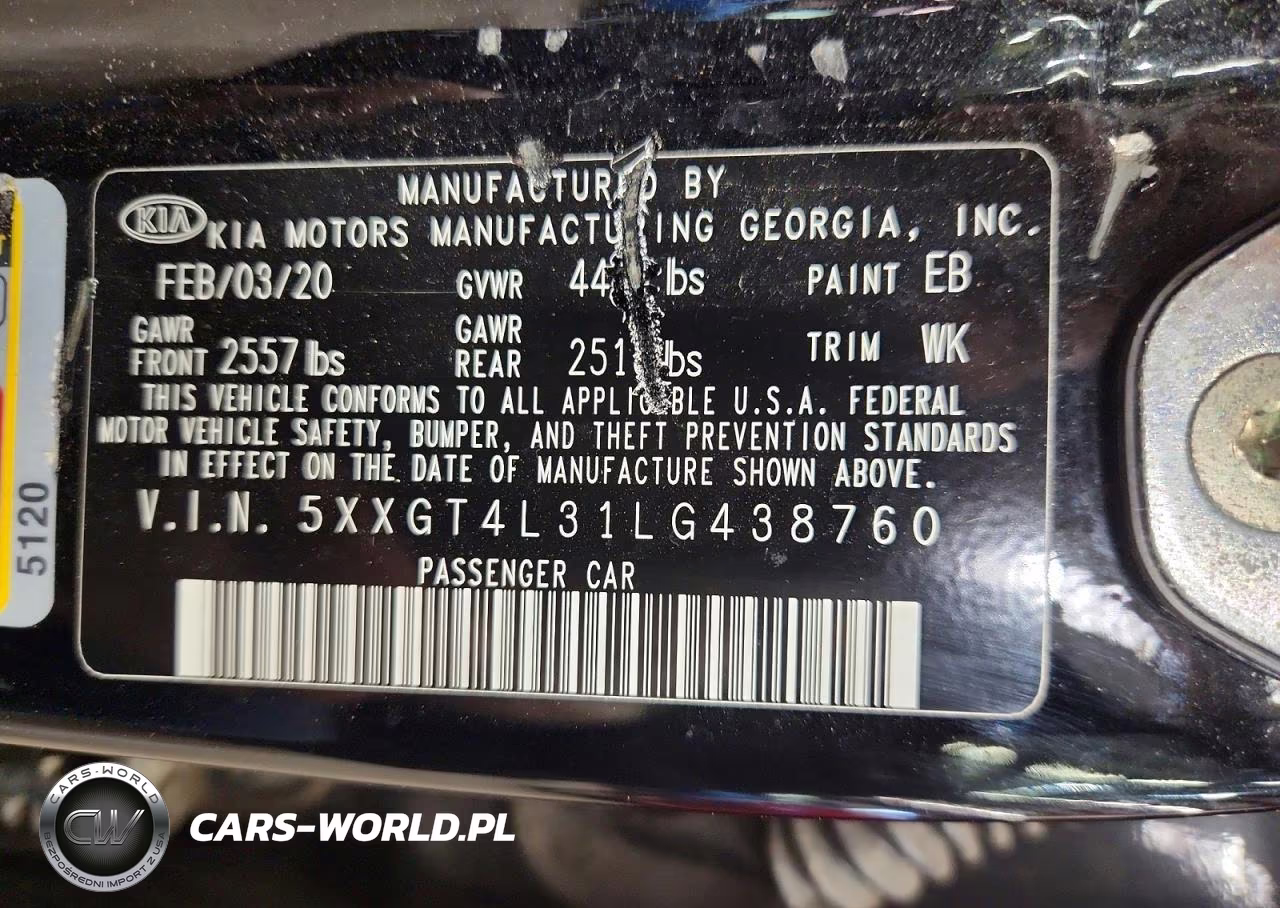2020 Kia Optima Lx VIN:5XXGT4L31LG438760 - 12
