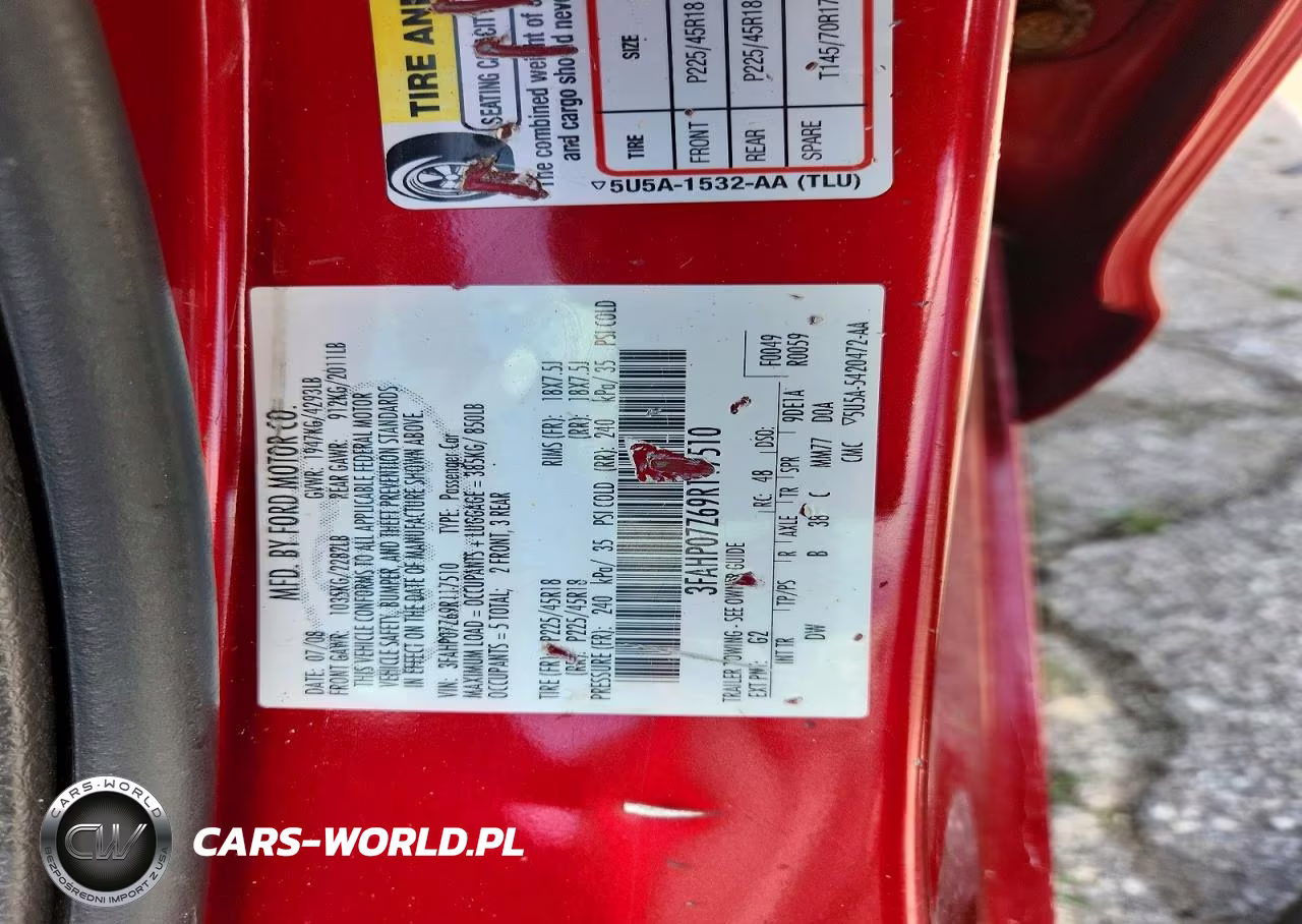 2009 Ford Fusion Se VIN:3FAHP07Z69R117510 - 12