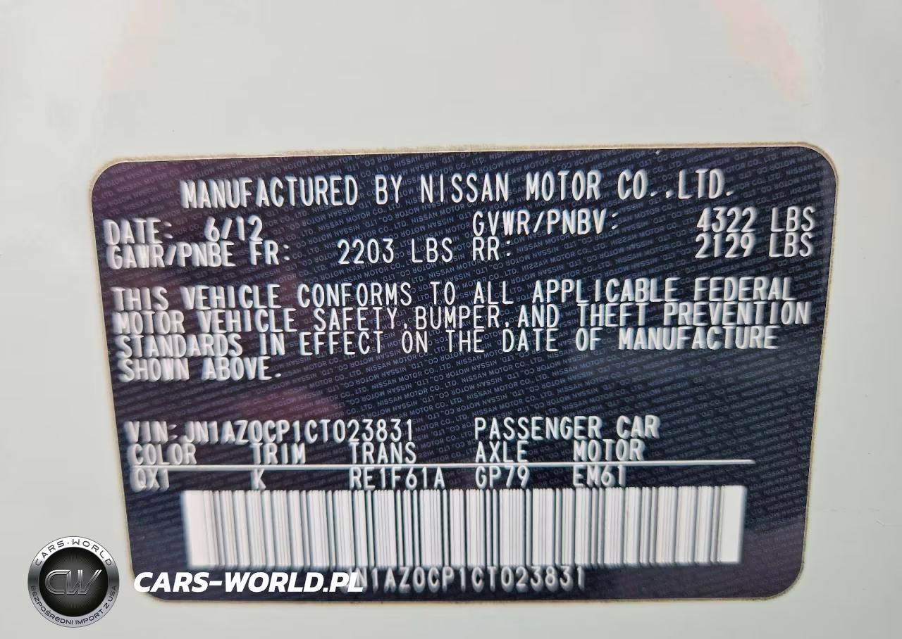 2012 Nissan Leaf Sv VIN:JN1AZ0CP1CT023831 - 12