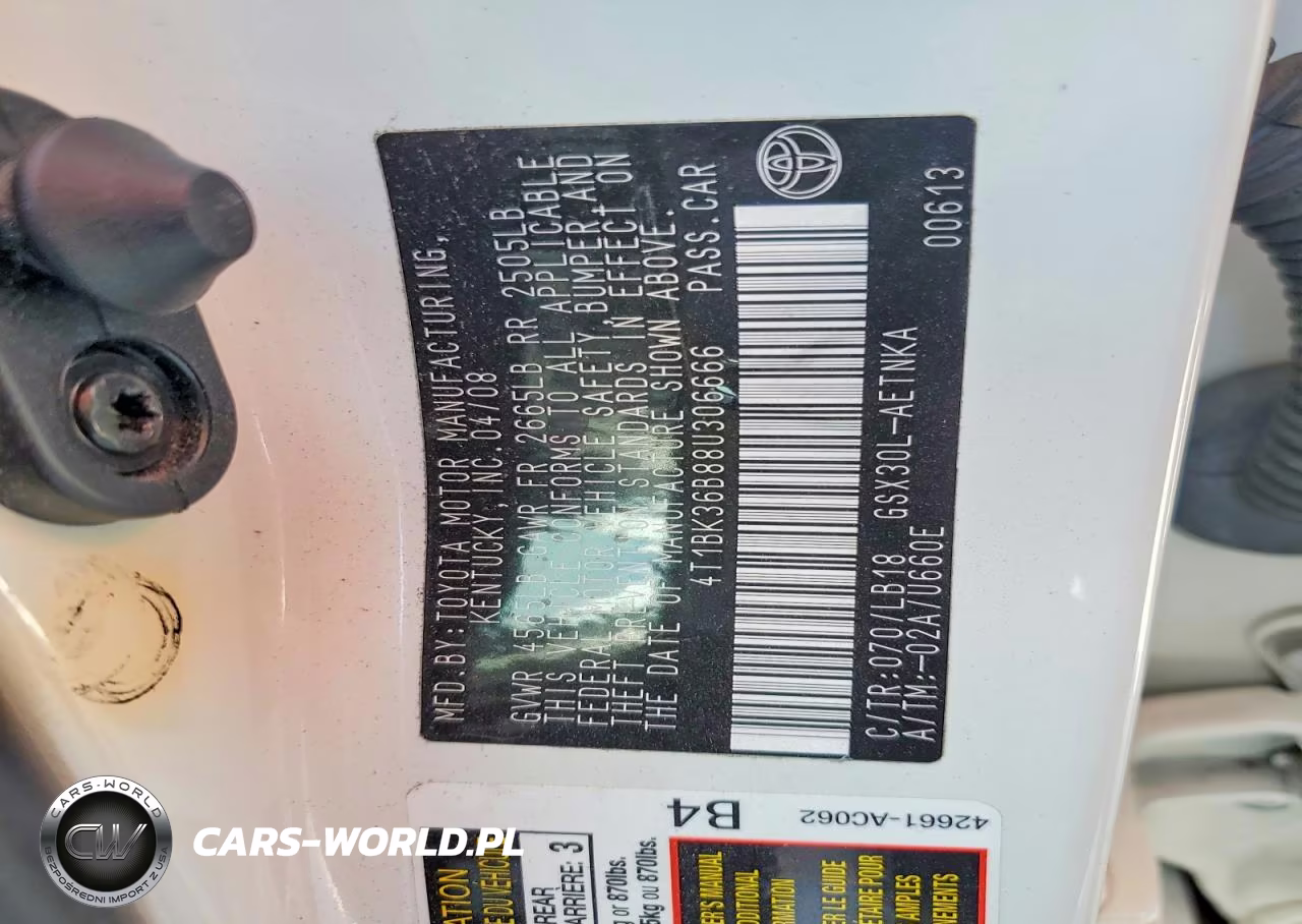 2008 Toyota Avalon Touring VIN:4T1BK36B88U306666 - 12