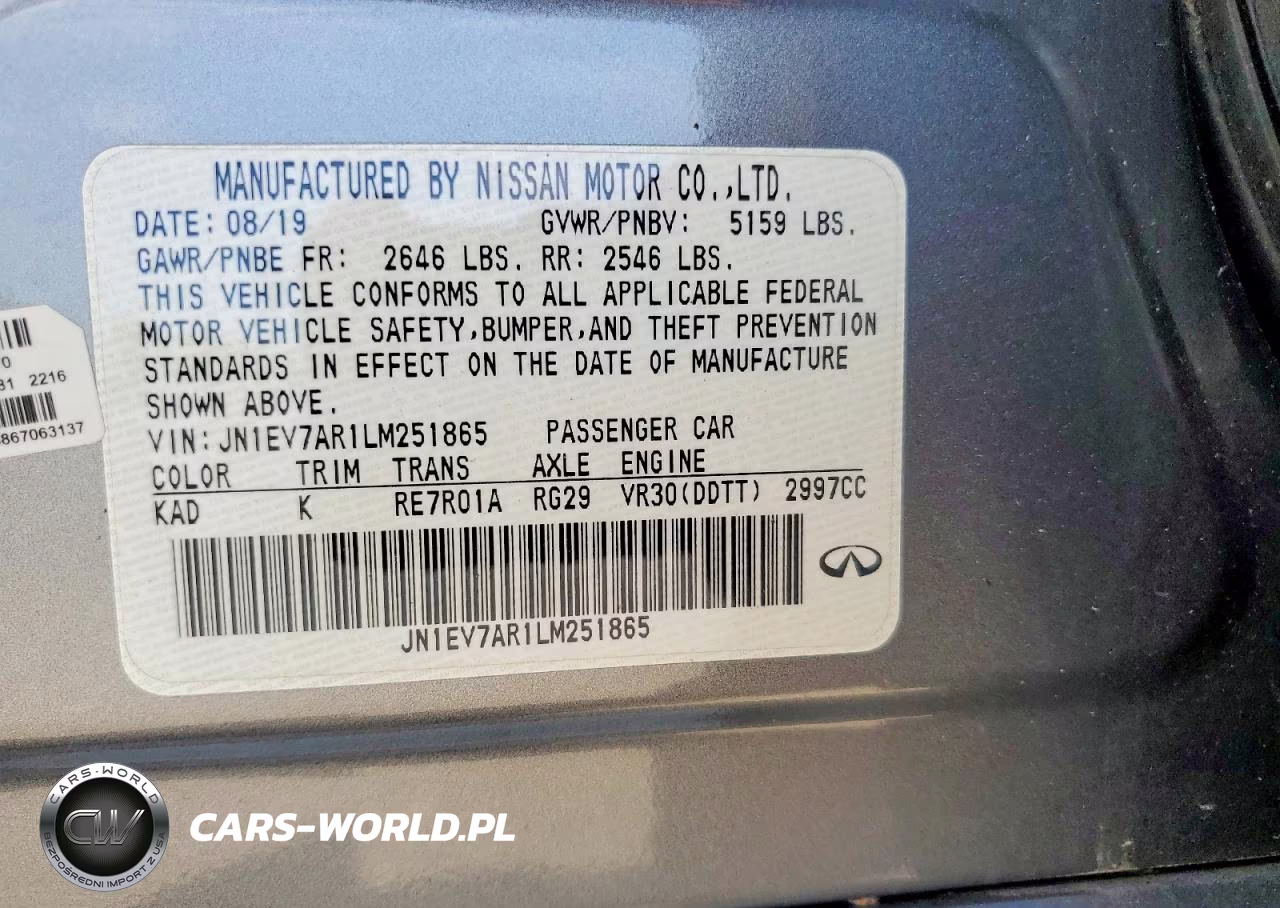 2020 Infiniti Q50 3.0T Luxe VIN:JN1EV7AR1LM251865 - 12