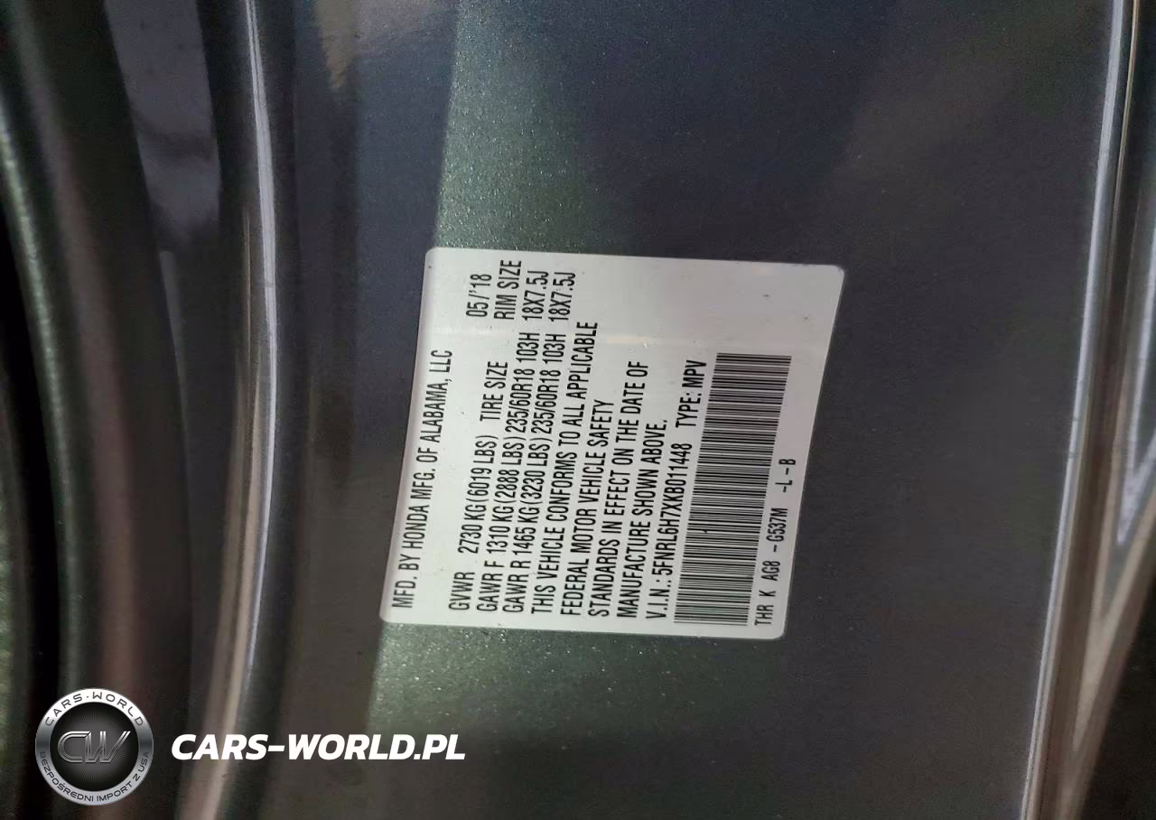 2019 Honda Odyssey Exl VIN:5FNRL6H7XKB011448 - 14
