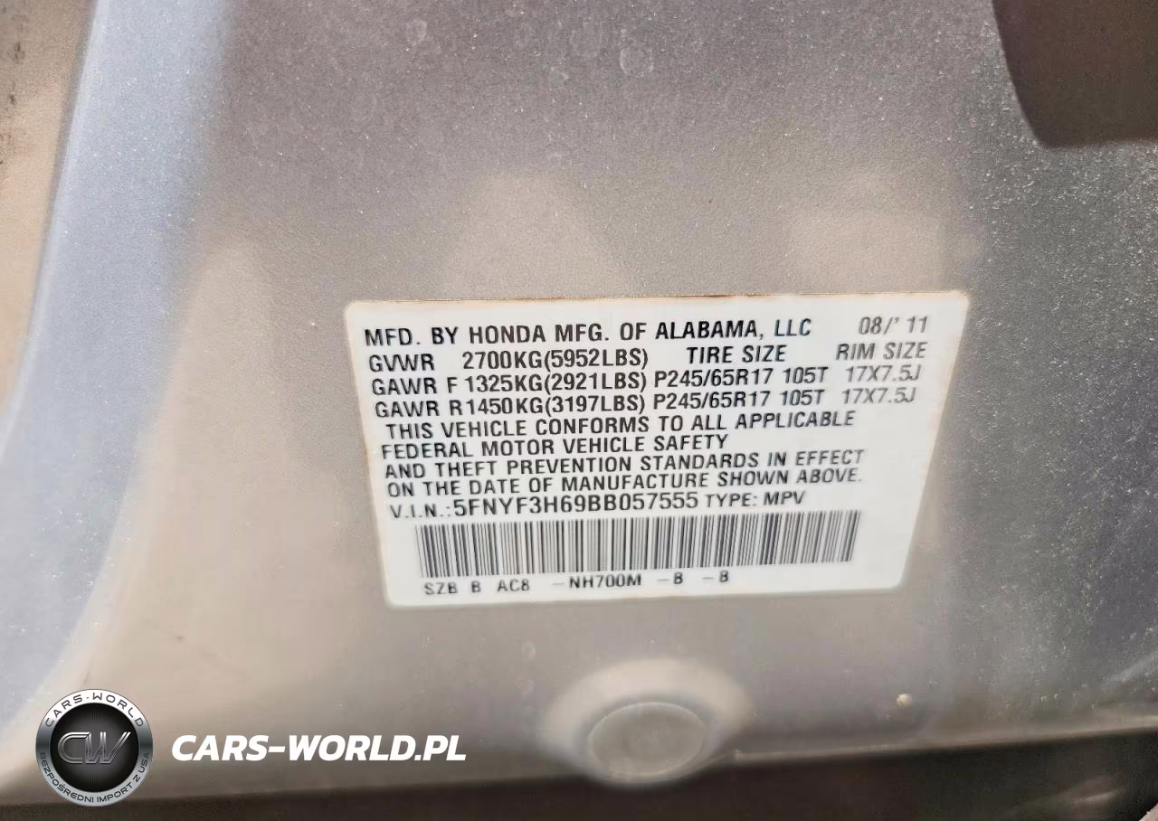 2011 Honda Pilot Exl VIN:5FNYF3H69BB057555 - 13