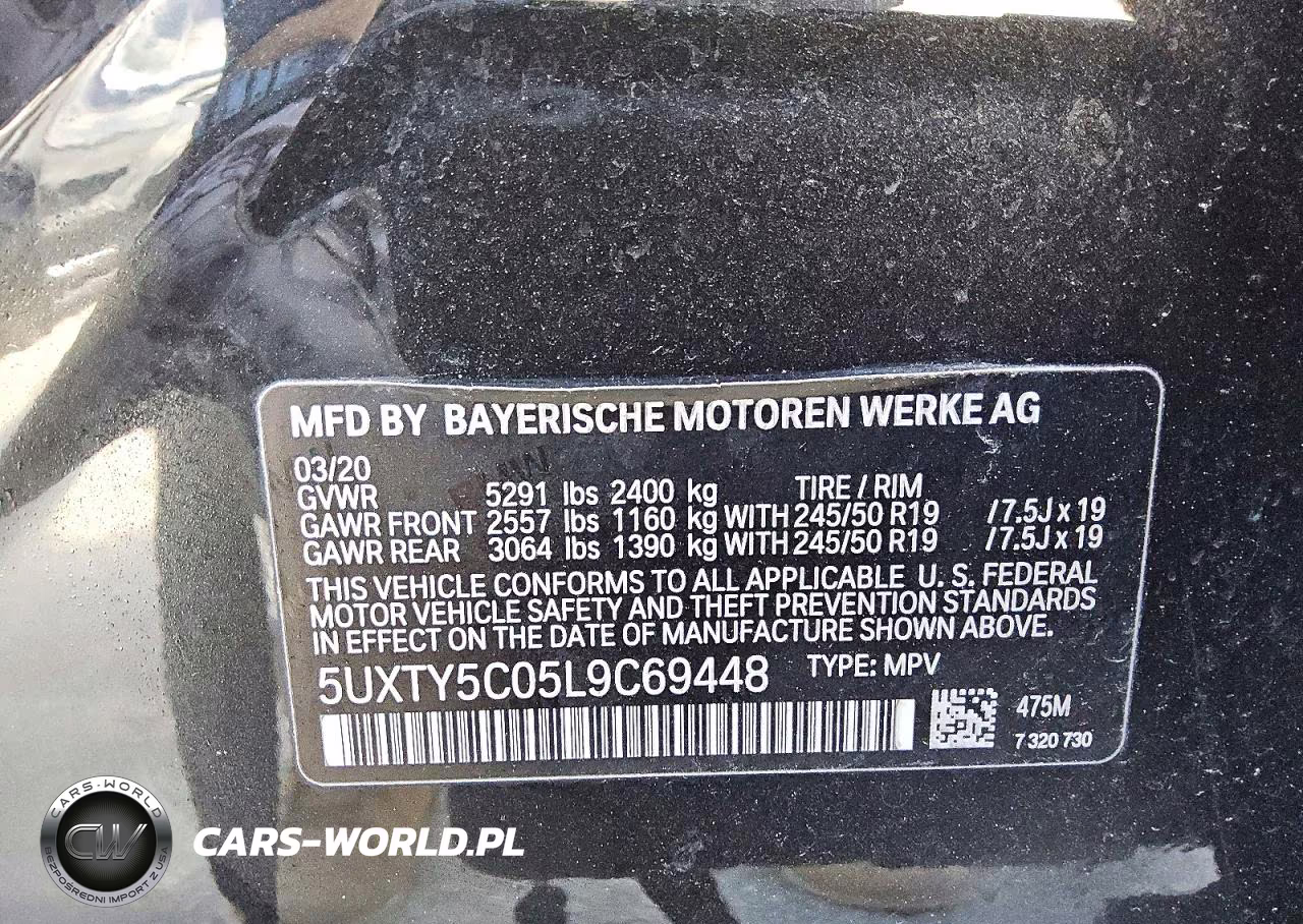 2020 BMW X3 xDrive30I VIN:5UXTY5C05L9C69448 - 12