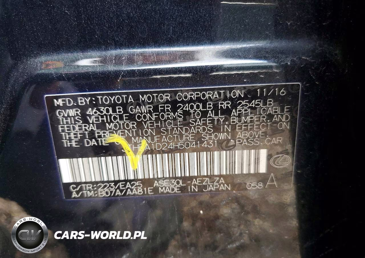 2017 Lexus Is 200T VIN:JTHBA1D24H5041431 - 12