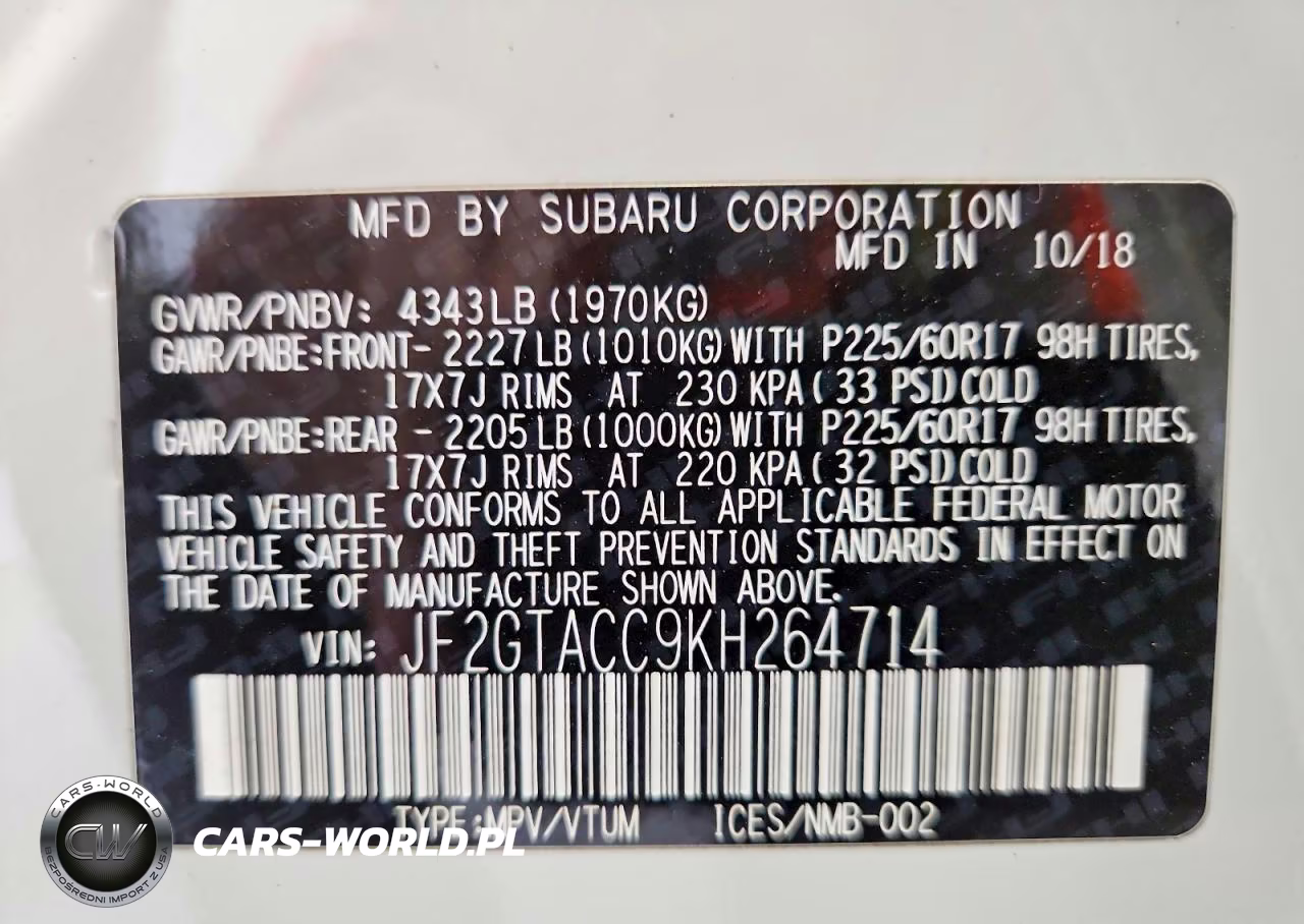 2019 Subaru Crosstrek Premium VIN:JF2GTACC9KH264714 - 13