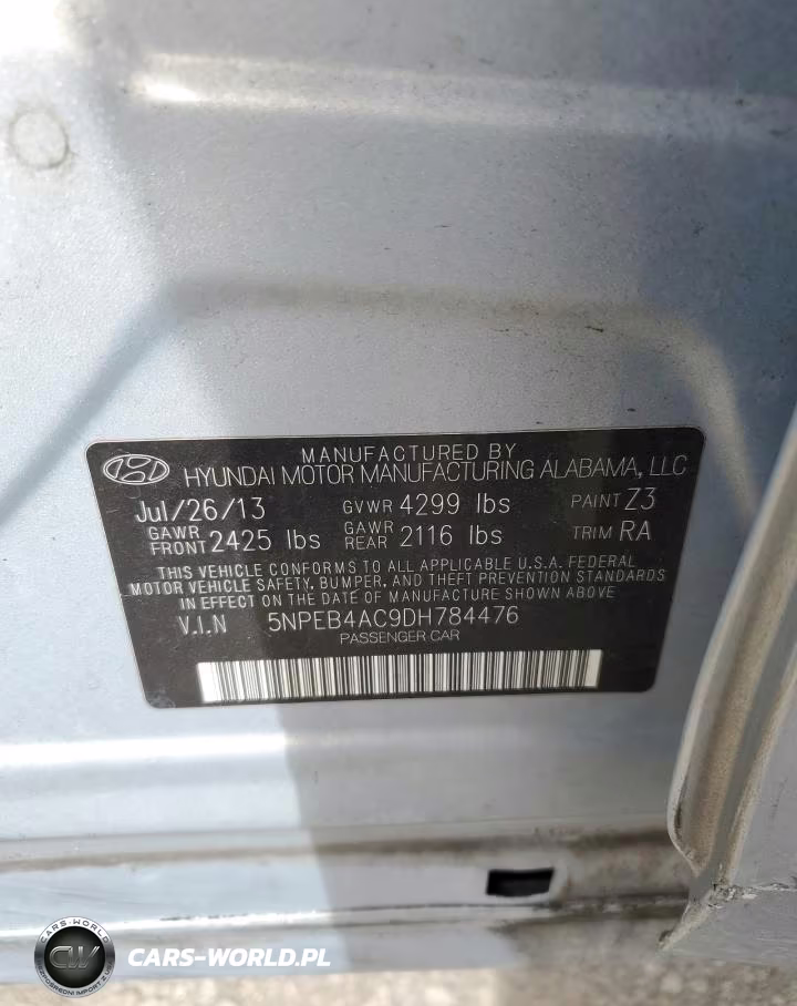 2013 Hyundai Sonata Gls VIN:5NPEB4AC9DH784476 - 13