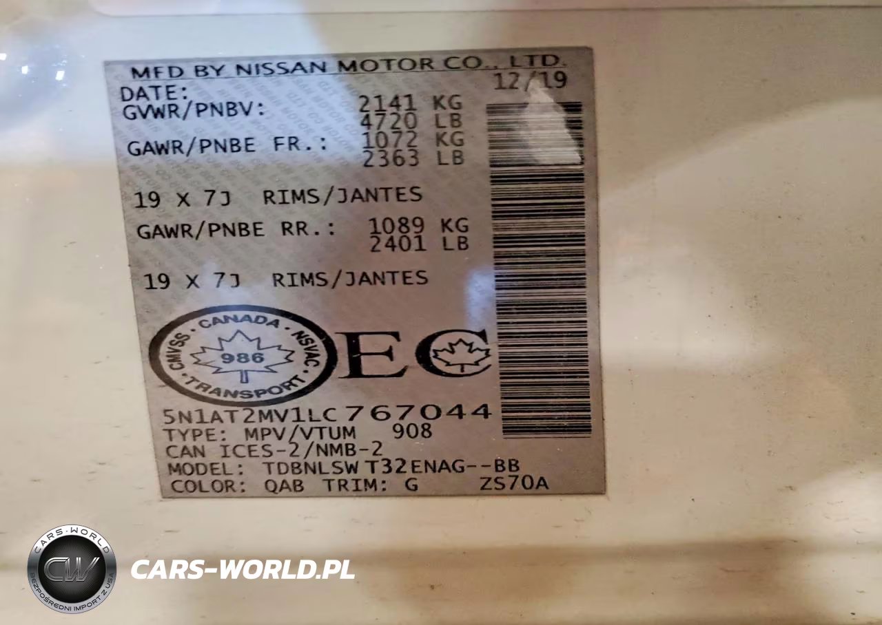 2020 Nissan Rogue S VIN:5N1AT2MV1LC767044 - 14