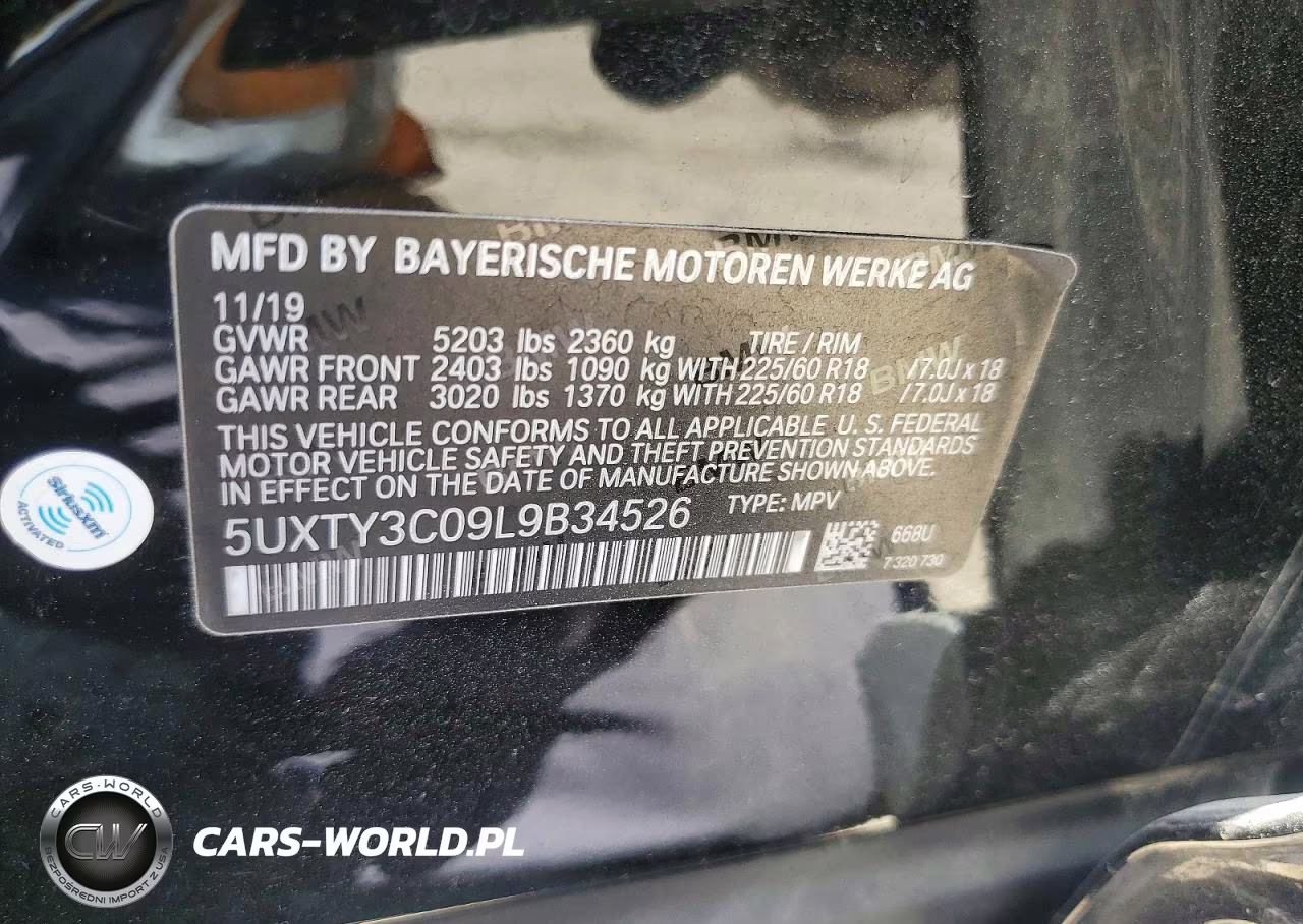 2020 BMW X3 Sdrive30I VIN:5UXTY3C09L9B34526 - 13
