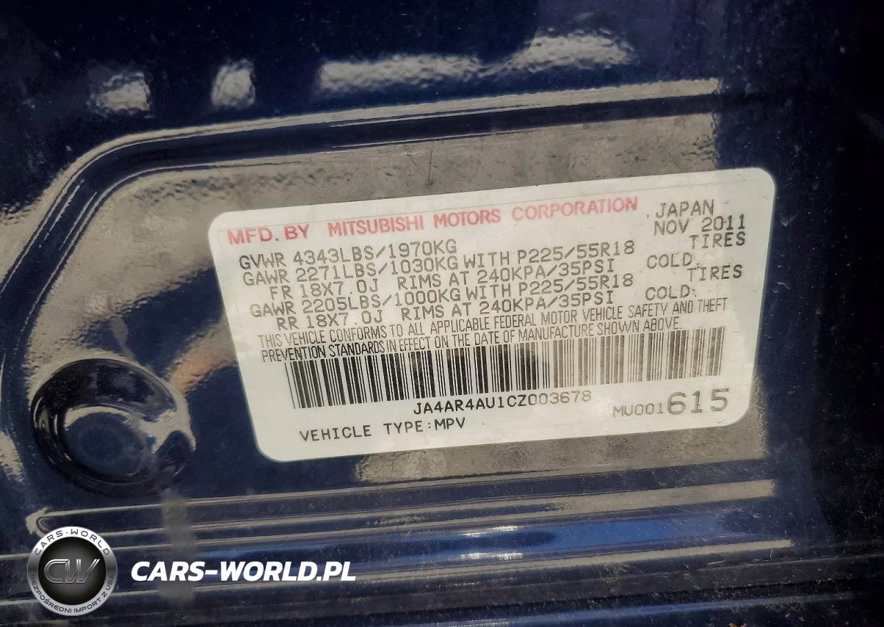 2012 Mitsubishi Outlander Sport Se VIN:JA4AR4AU1CZ003678 - 13