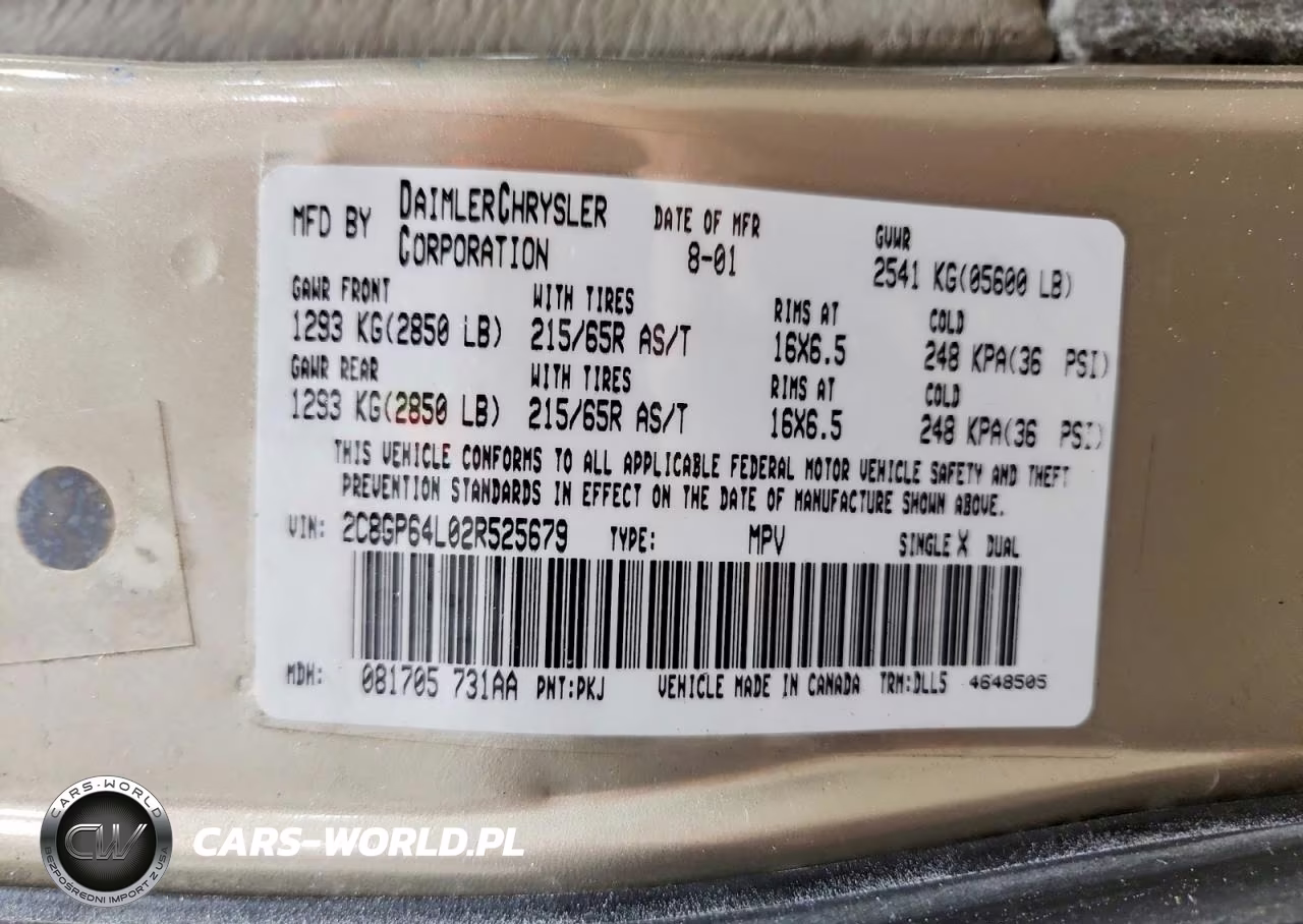 2002 Chrysler Town & Country Limited VIN:2C8GP64L02R525679 - 13