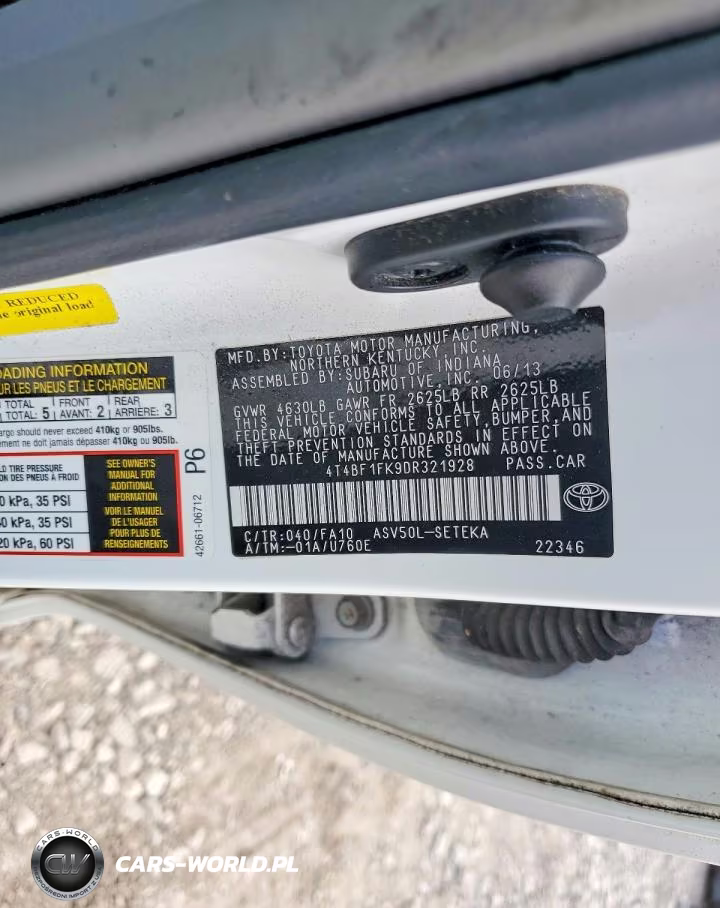 2013 Toyota Camry L VIN:4T4BF1FK9DR321928 - 13