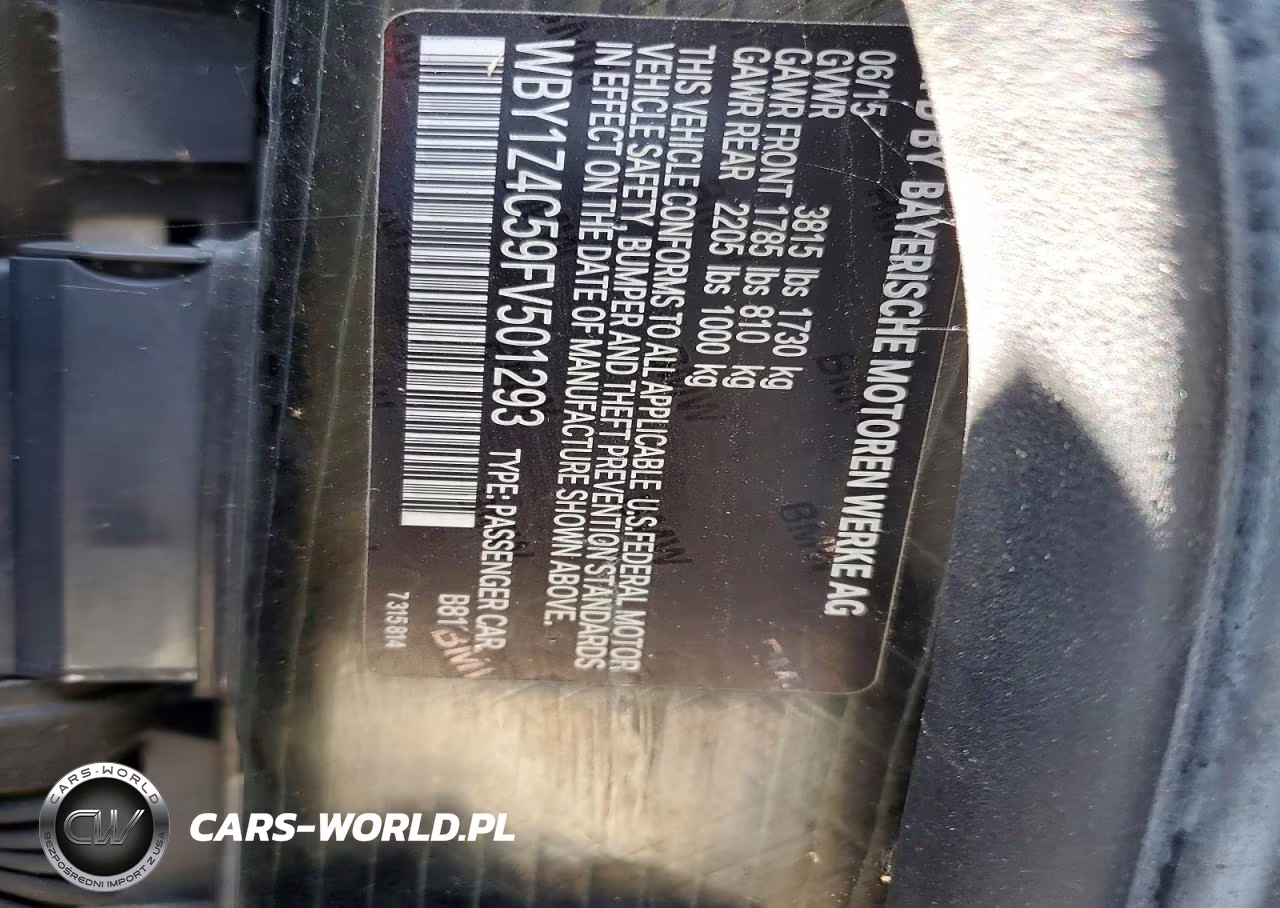 2015 BMW I3 Rex VIN:WBY1Z4C59FV501293 - 12