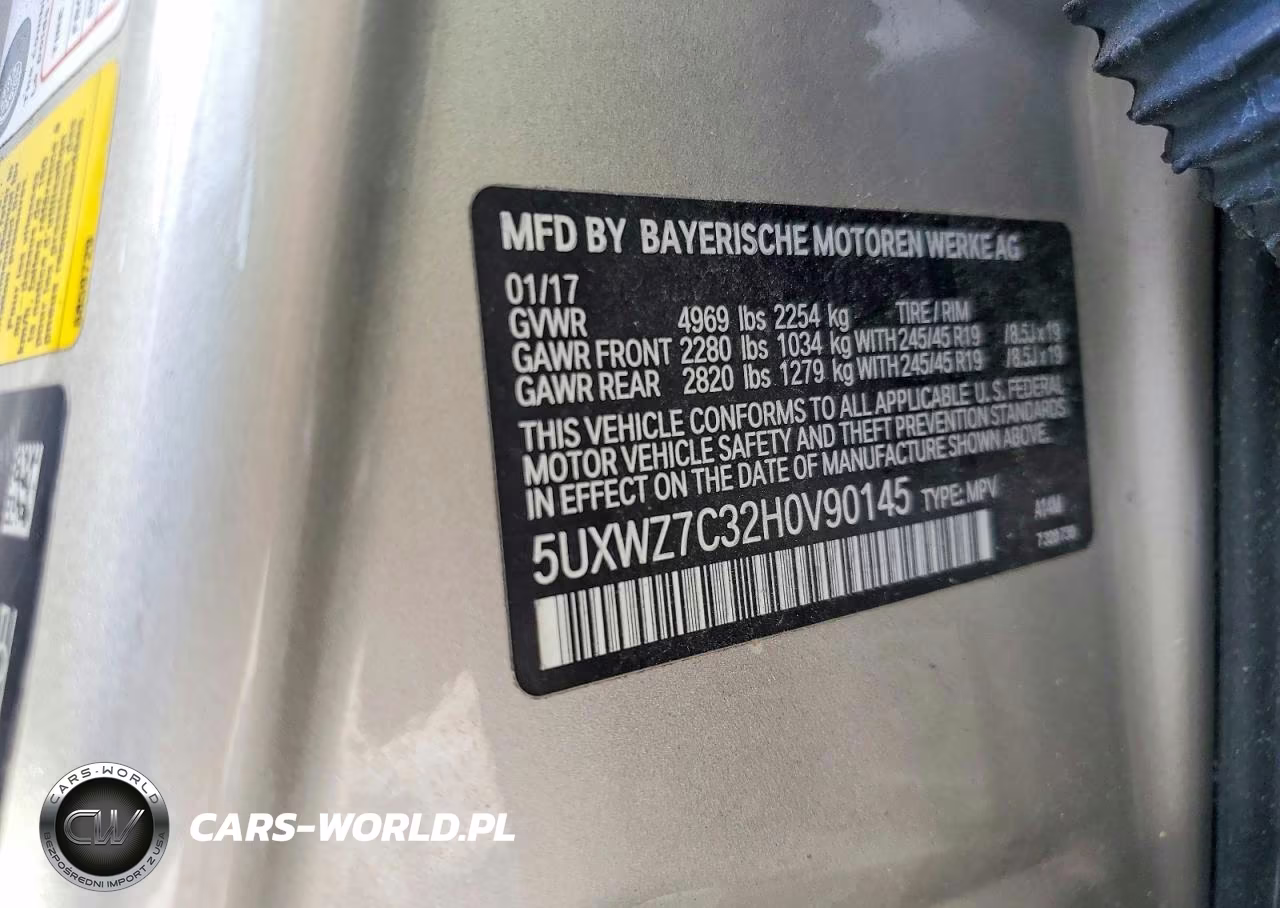 2017 BMW X3 Sdrive28I VIN:5UXWZ7C32H0V90145 - 13